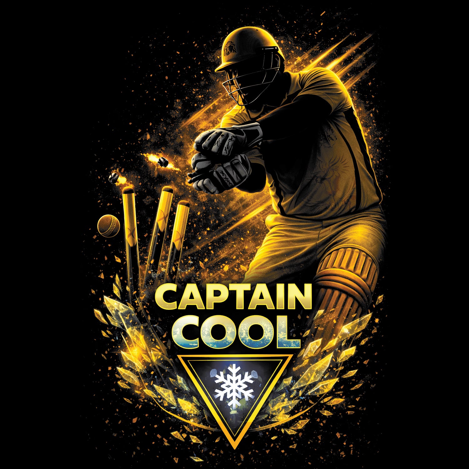 Tantra Captain Cool Cricket Graphic Print Cotton Unisex Batting Sports T-shirt Regular Fit Original Since 1997