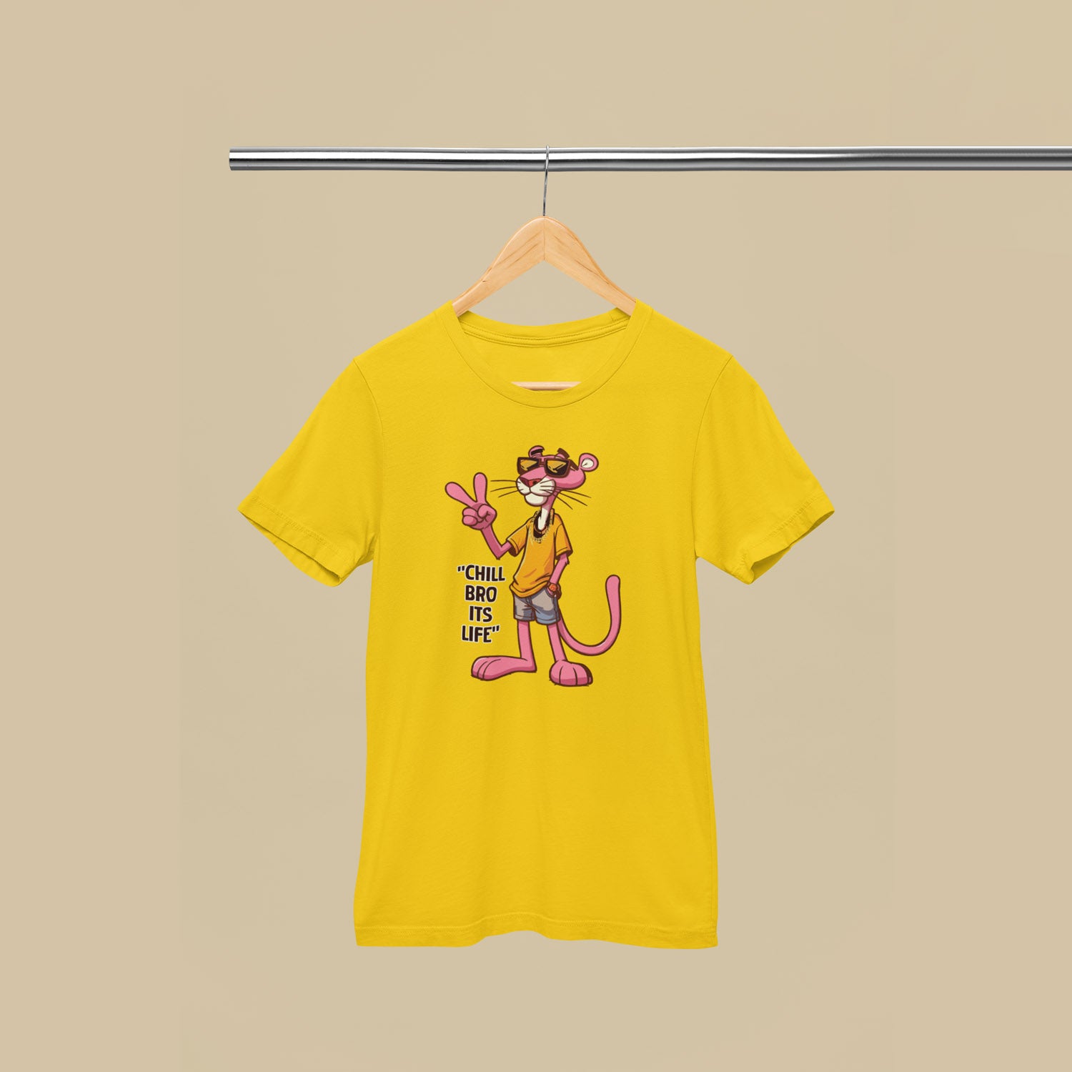 Tantra Chill Bro -Graphic Print Regular Fit Half Sleeve Round Neck Cotton T-Shirt - Shipping Globally!