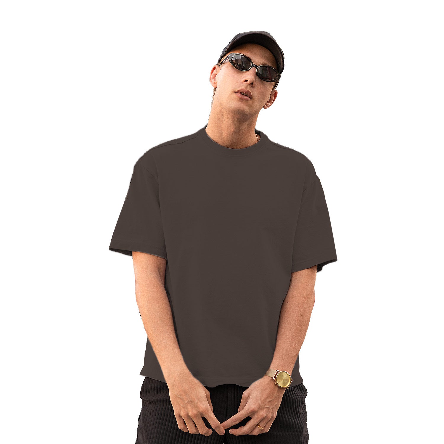 Pack of 2 Black & Coffee Plain Oversize Tees – Tantra Original Brand Since 1997 – Unisex Cotton Everyday Wear - Shipping Globally!