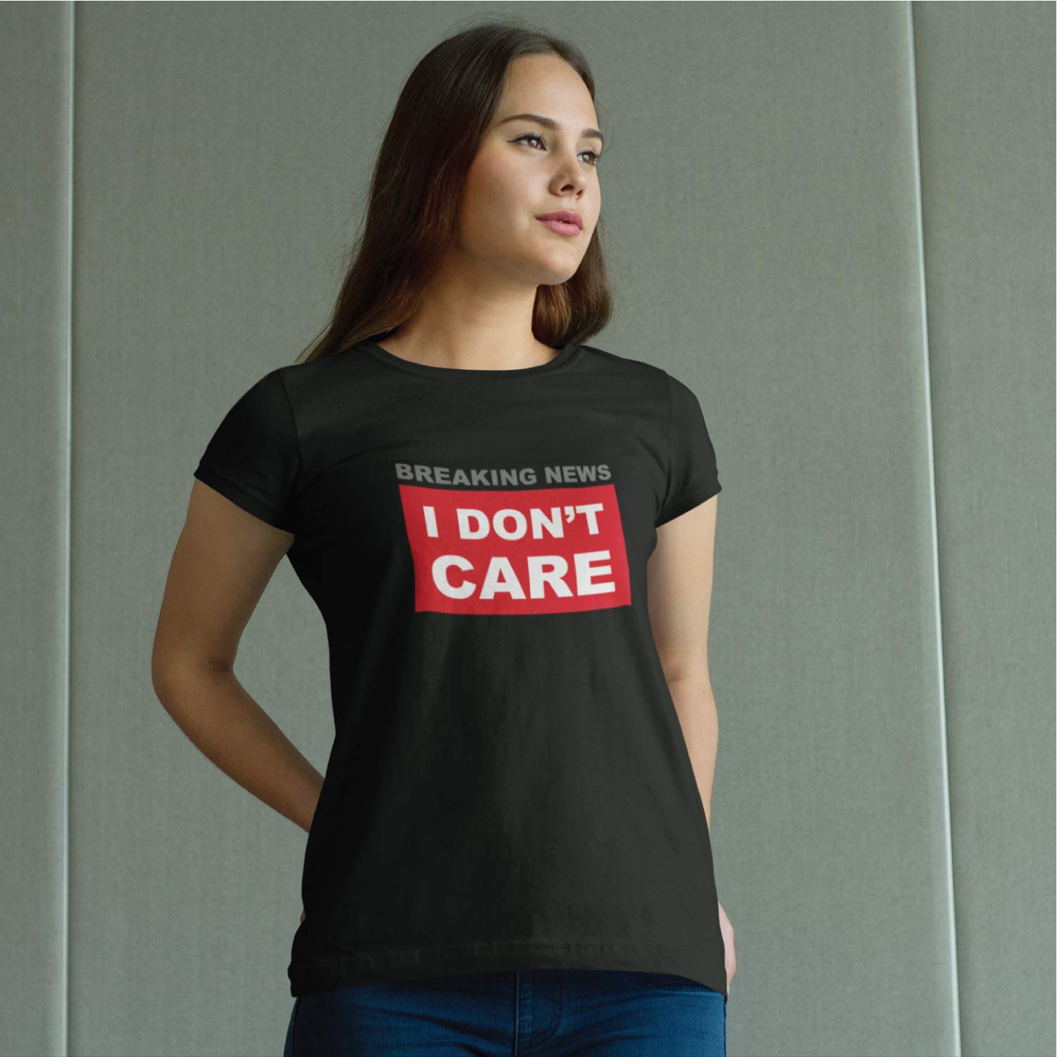 Tantra Don't Care Women's 100% Cotton Round Neck Graphic Printed T-Shirt - Shipping Globally!