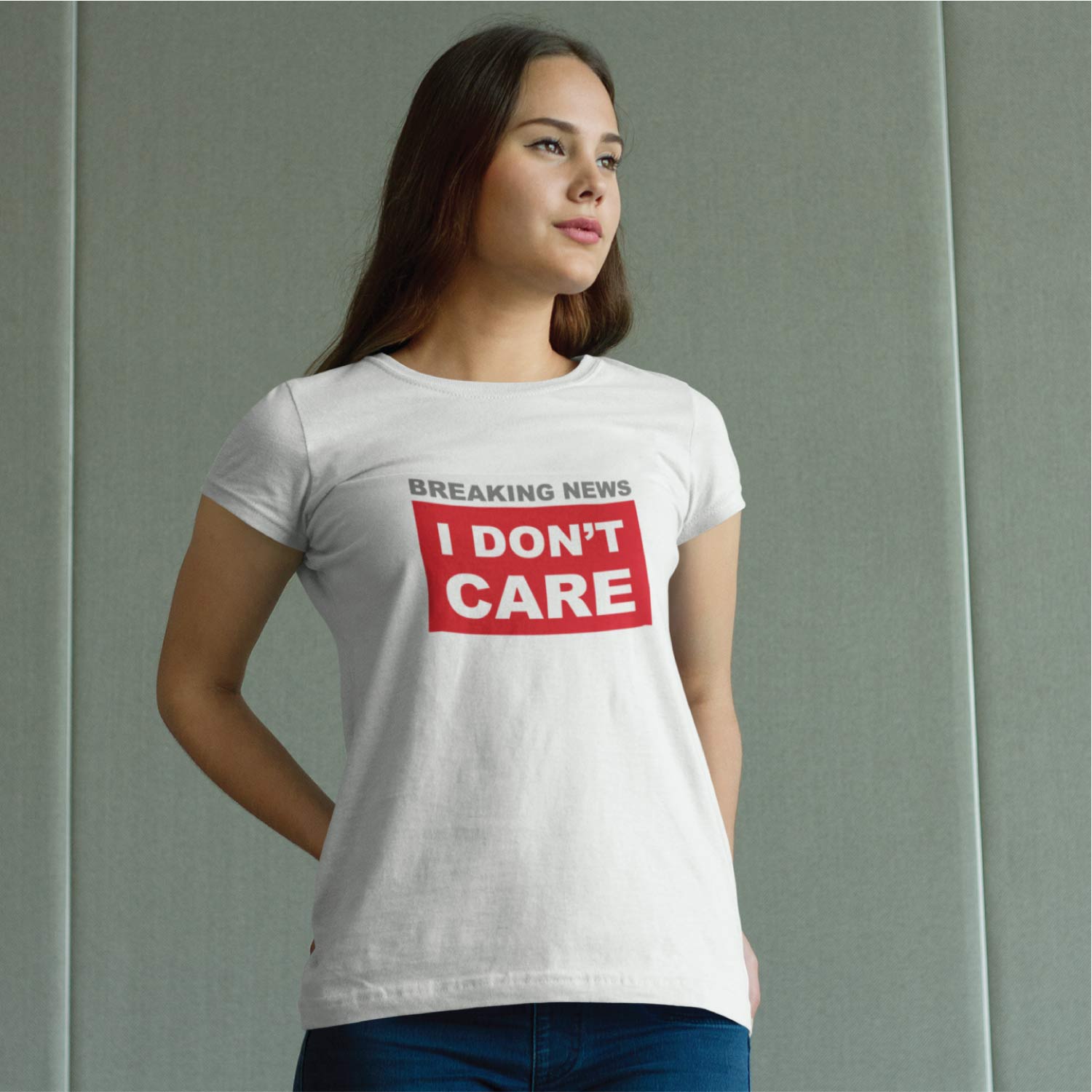 Tantra Don't Care Women's 100% Cotton Round Neck Graphic Printed T-Shirt - Shipping Globally!
