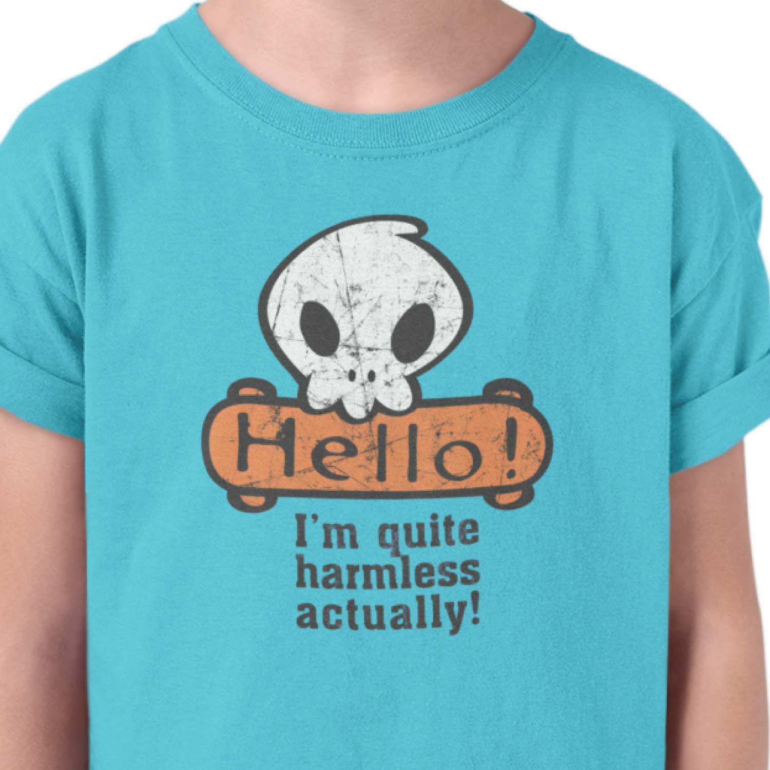 Hello Skull Kids Tee – Tantra Original Since 1997 – Cotton Tee Everyday Wear – Shipping Globally!