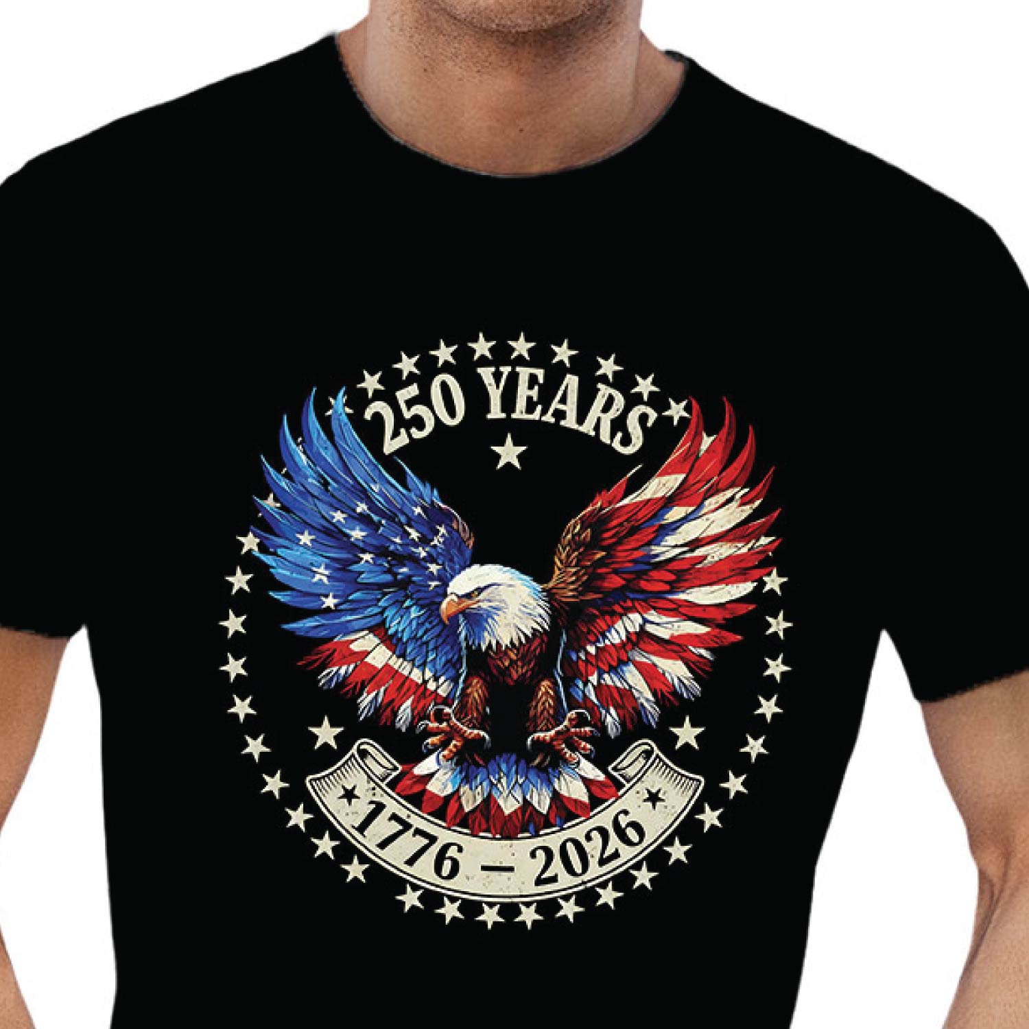 Tantra 250 Years Strong 1776-2026 Cotton Unisex T-Shirt Black Round Neck Everyday Casual Wear Original Since 1997 Shipping Globally