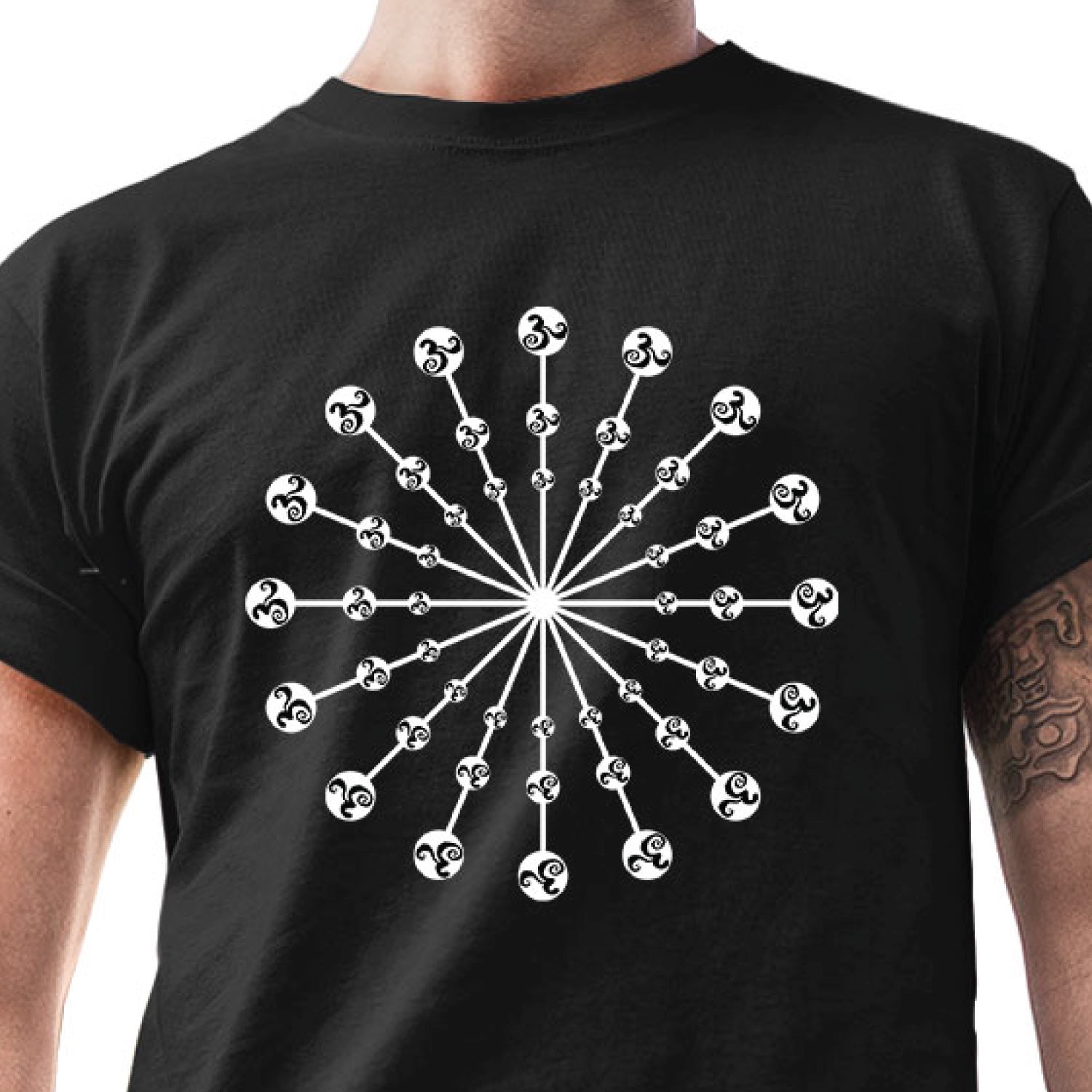 Radial Om – Tantra Original Since 1997 – Unisex Cotton Tee Everyday Wear – Shipping Globally!