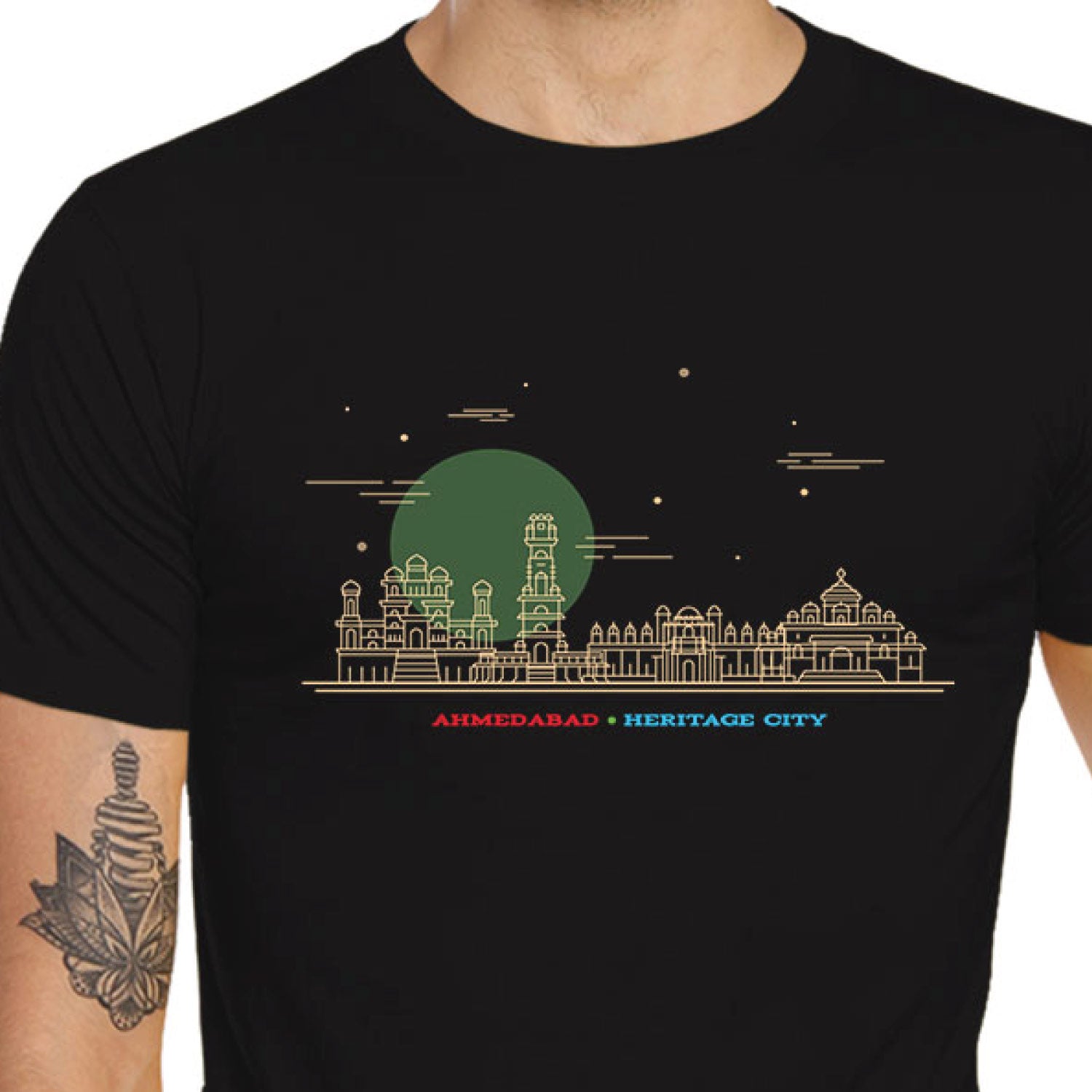Tantra Ahmedabad City Graphic Cotton Unisex T Shirt Everyday Casual Wear Original Since 1997