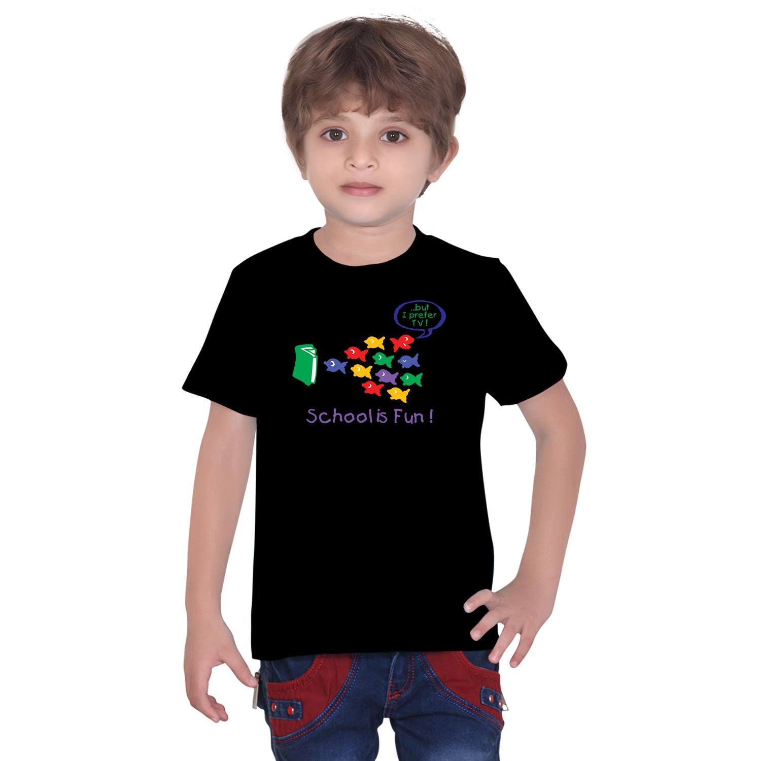 School Is Fun  Kids Tee Tantra Original Since 1997 – Cotton Tee Everyday Wear – Shipping Globally!