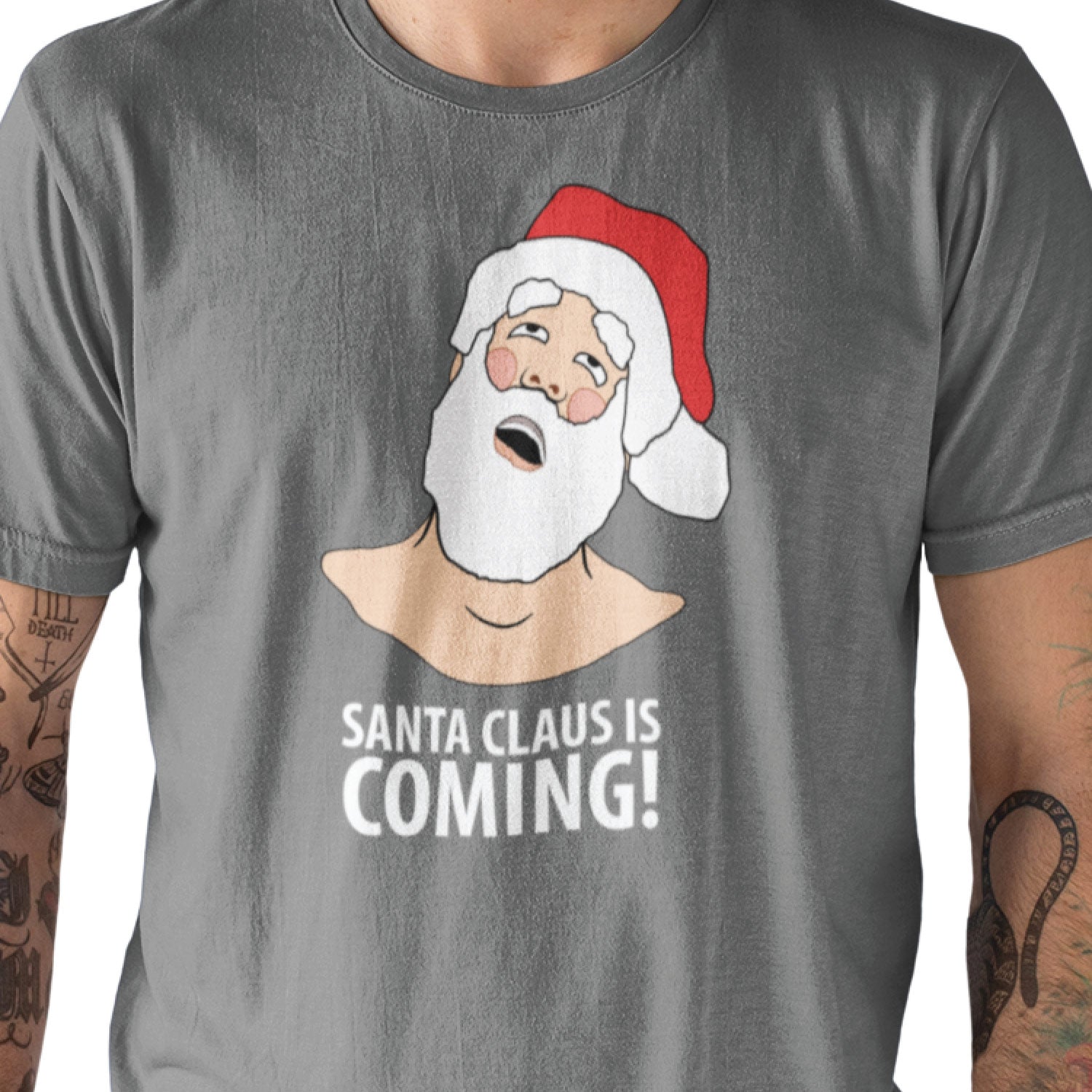 Tantra Santa Claus Graphic Print Cotton Unisex Tee for Christmas Wear Original Since 1997 Shipping Globally