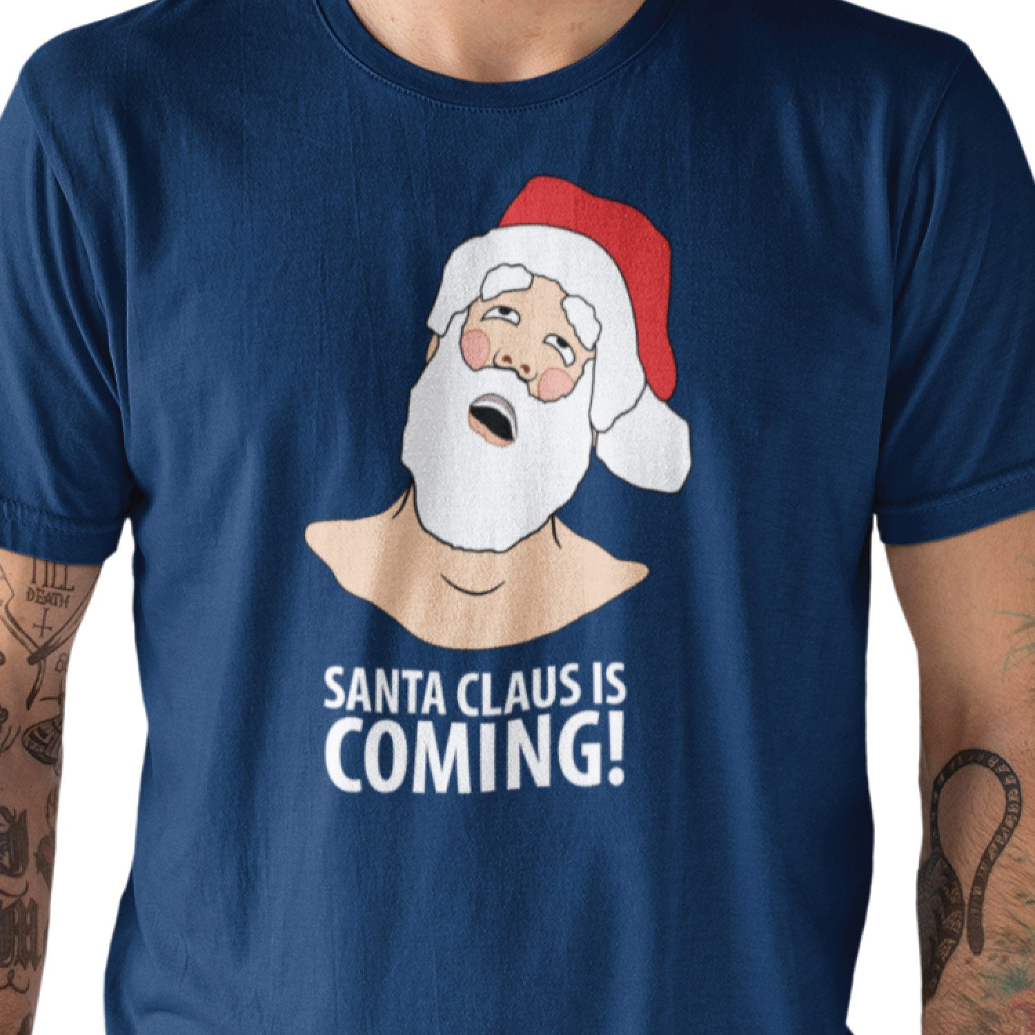 Tantra Santa Claus Graphic Print Cotton Unisex Tee for Christmas Wear Original Since 1997 Shipping Globally