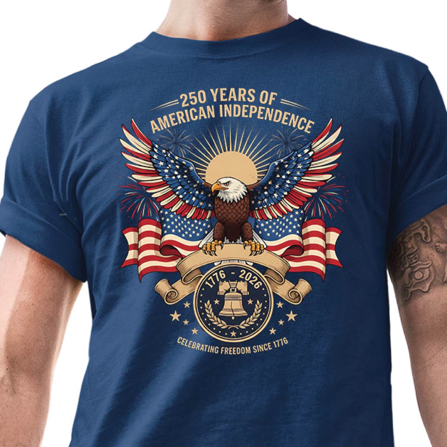 Tantra 250 Years Strong 1776-2026 Cotton Unisex T-Shirt Black Round Neck Everyday Casual Wear Original Since 1997 Shipping Globally