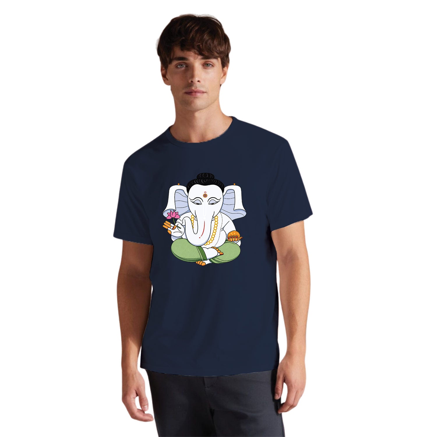 Ganesha Modak 100% Cotton Unisex T-Shirt Everyday Casual Wear Original Since 1997 Shipping Globally