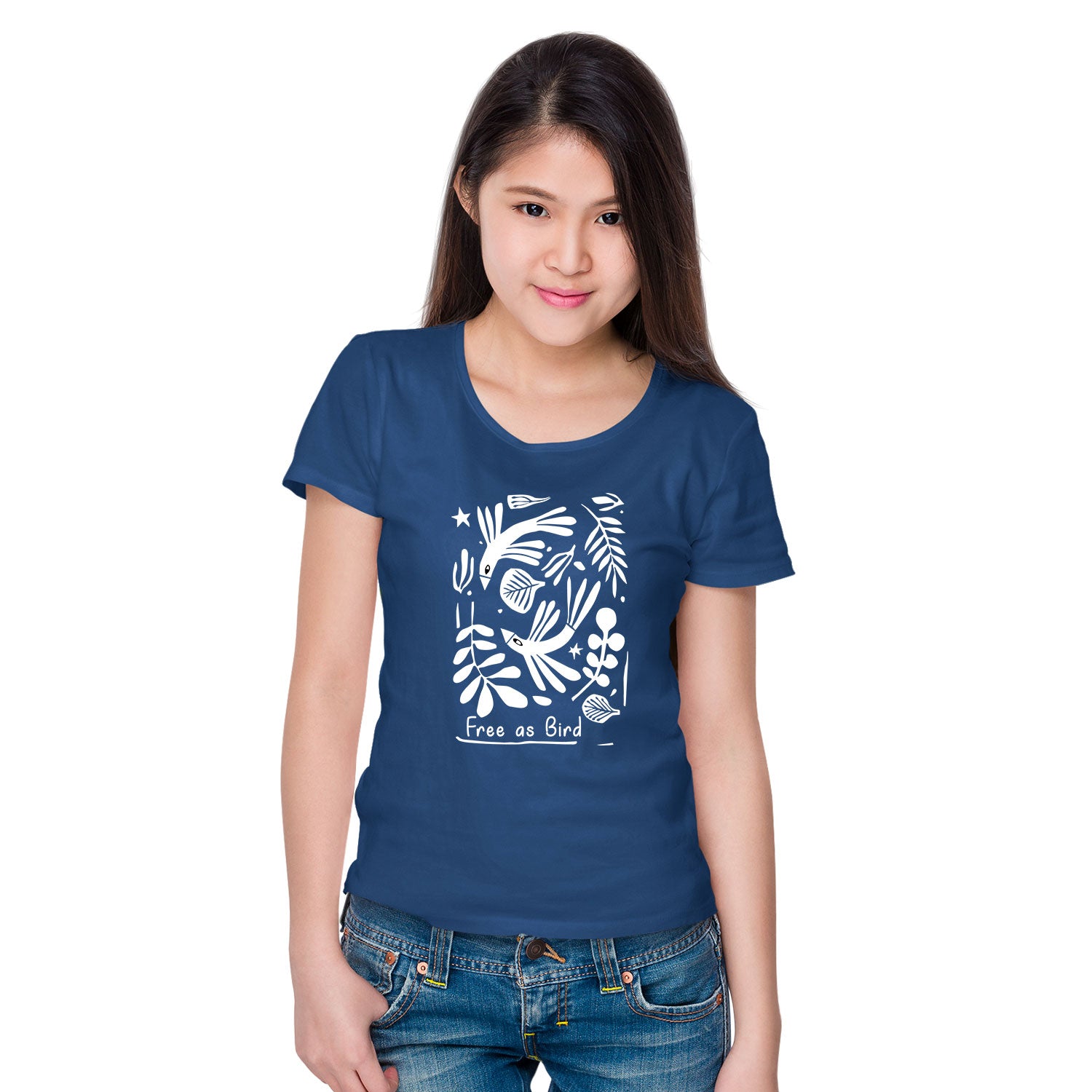 Tantra Free As Bird Women’s Cotton Graphic T-Shirt Everyday Casual Wear Original Since 1997 Shipping Globally