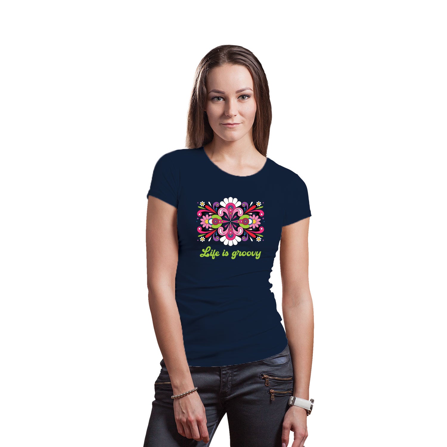 Life is Groovy Women's Cotton Tee Tantra Original Since 1997 – Everyday Wear – Shipping Globally!