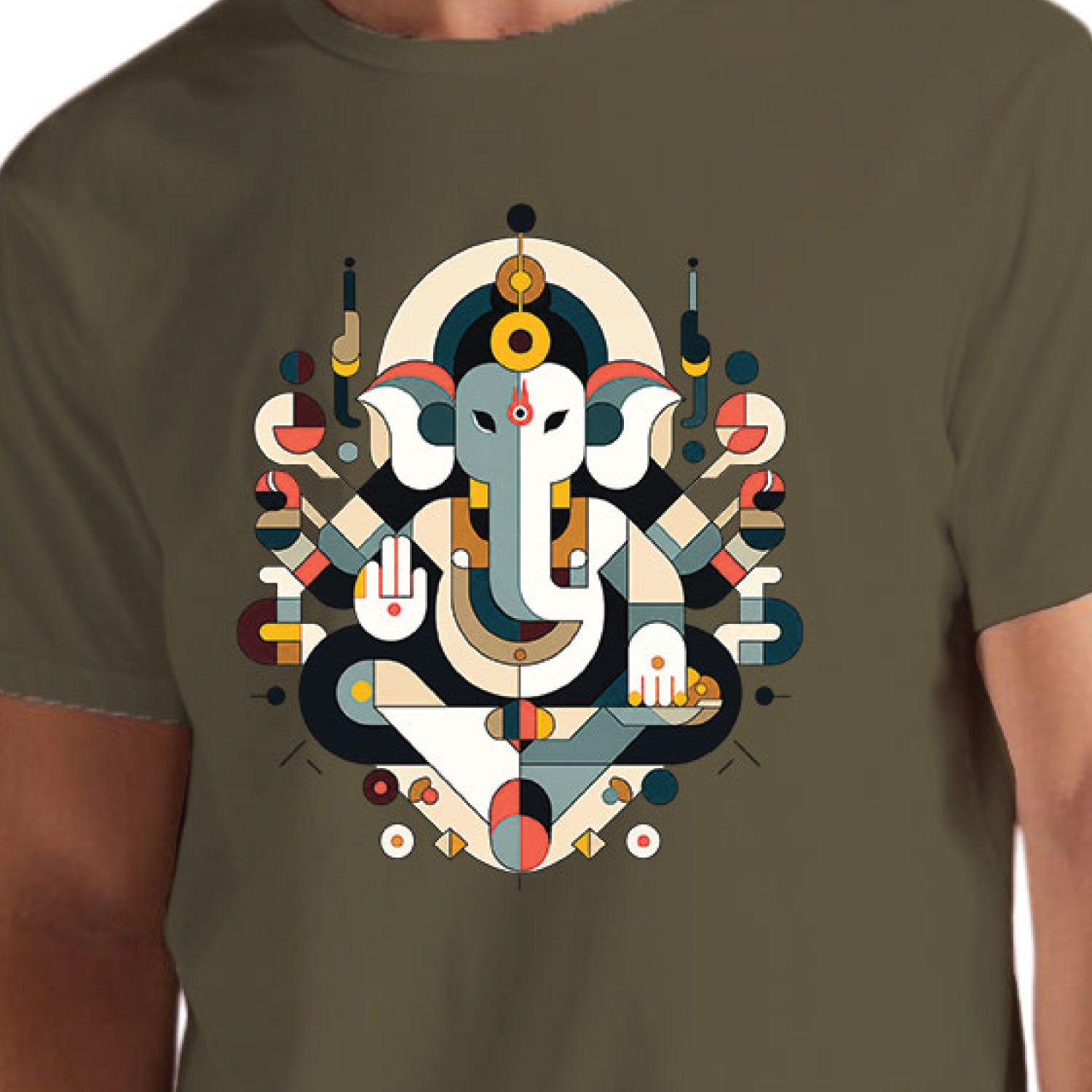 Abstract Ganesha Cotton Unisex T-Shirt Casual Wear Original Since 1997
