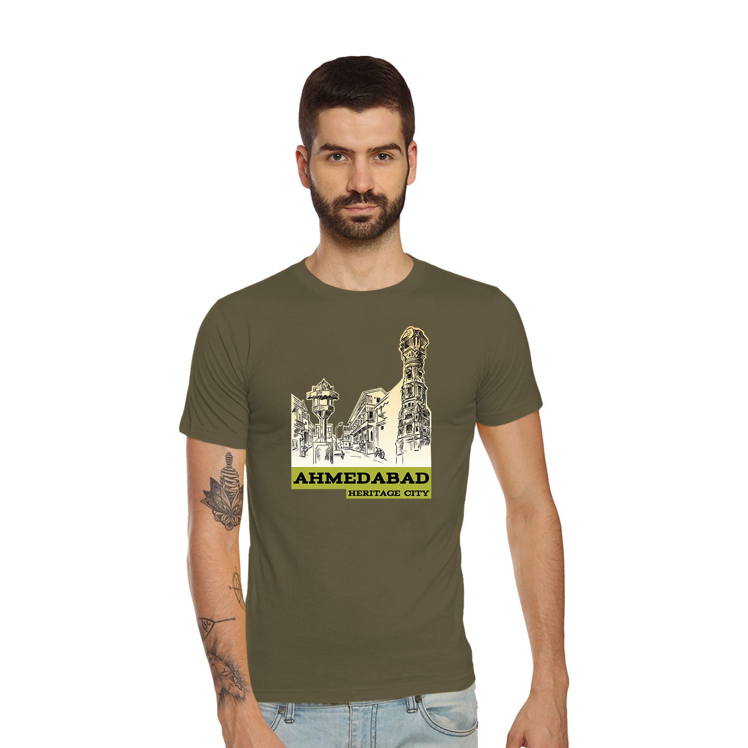 Tantra Heritage City Ahmedabad Graphic Cotton Unisex T-Shirt Everyday Casual Wear Original Since 1997