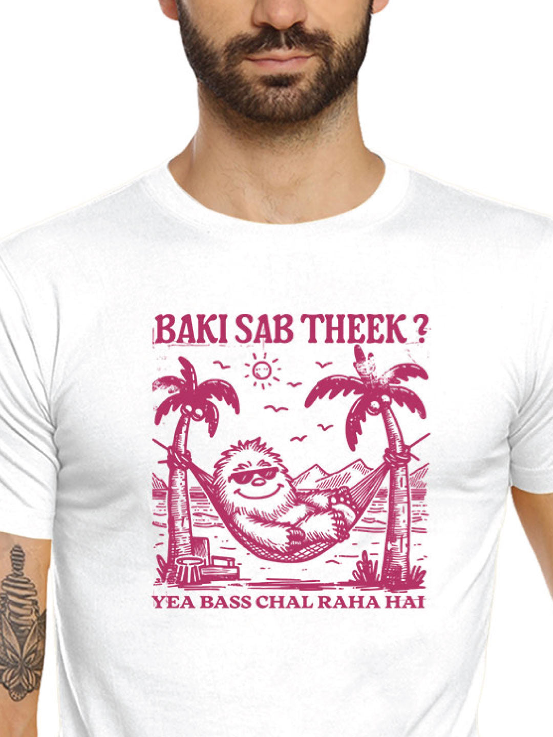Baki Sab Theek – Tantra Original Brand Since 1997 – Unisex Cotton Tee – Desi Vibe Everyday Wear - Shipping Globally!
