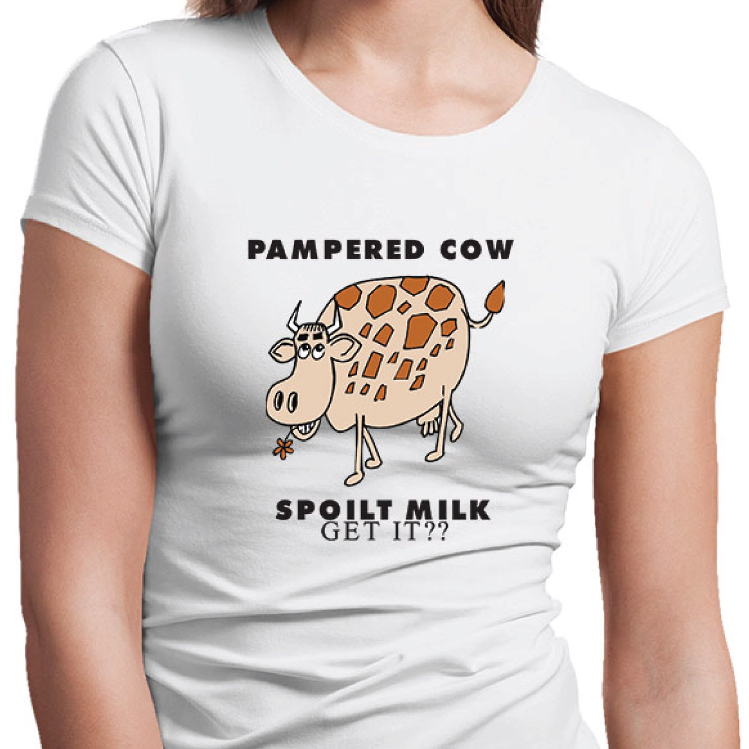 Tantra Pampered Cow Women’s Cotton T-Shirt Everyday Casual Wear Original Since 1997 Shipping Globally