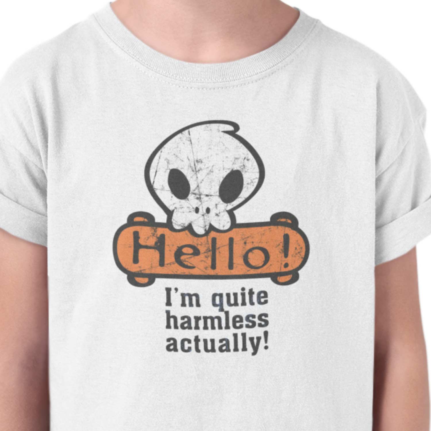 Hello Skull Kids Tee – Tantra Original Since 1997 – Cotton Tee Everyday Wear – Shipping Globally!
