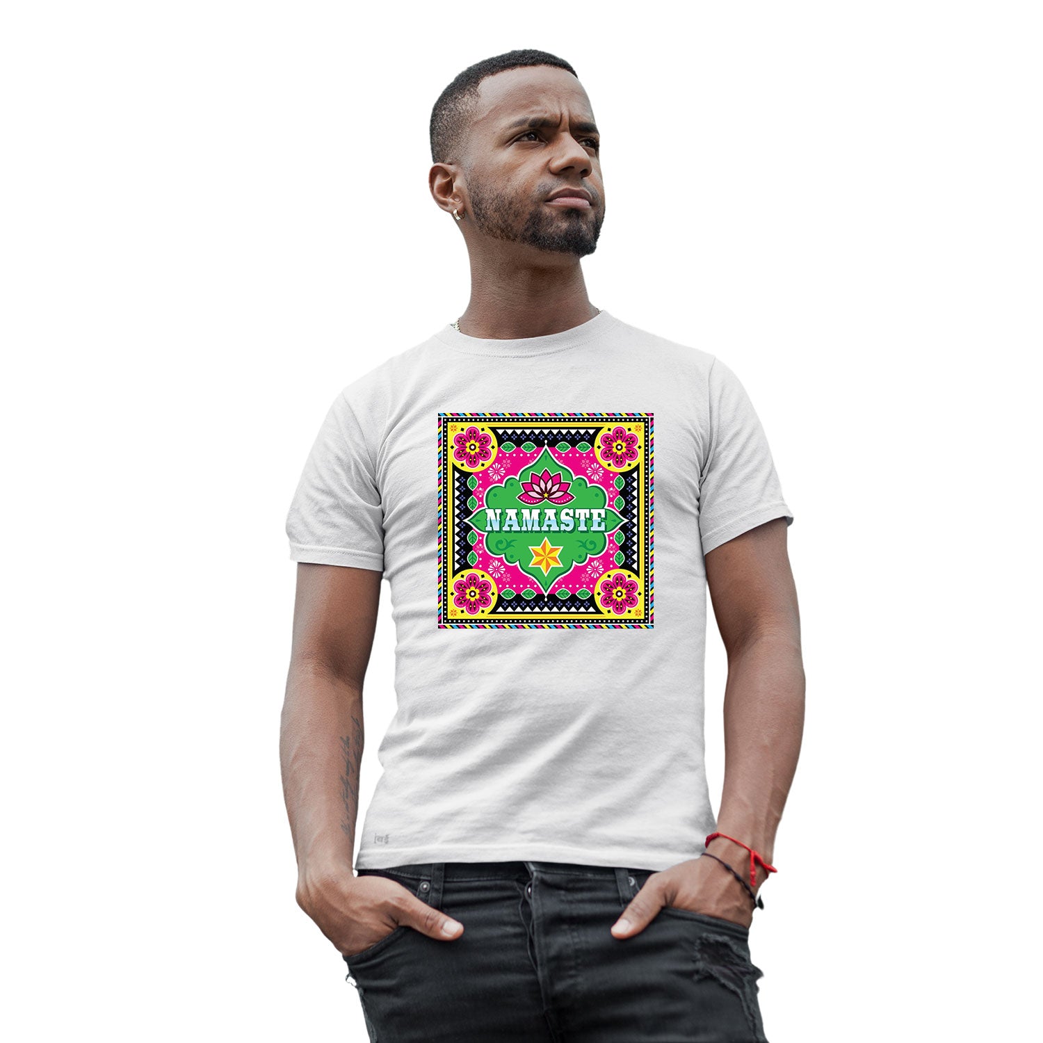 Namaste Flower – Tantra Original Brand Since 1997 – Unisex Cotton Tee Everyday Wear - Shipping Globally!