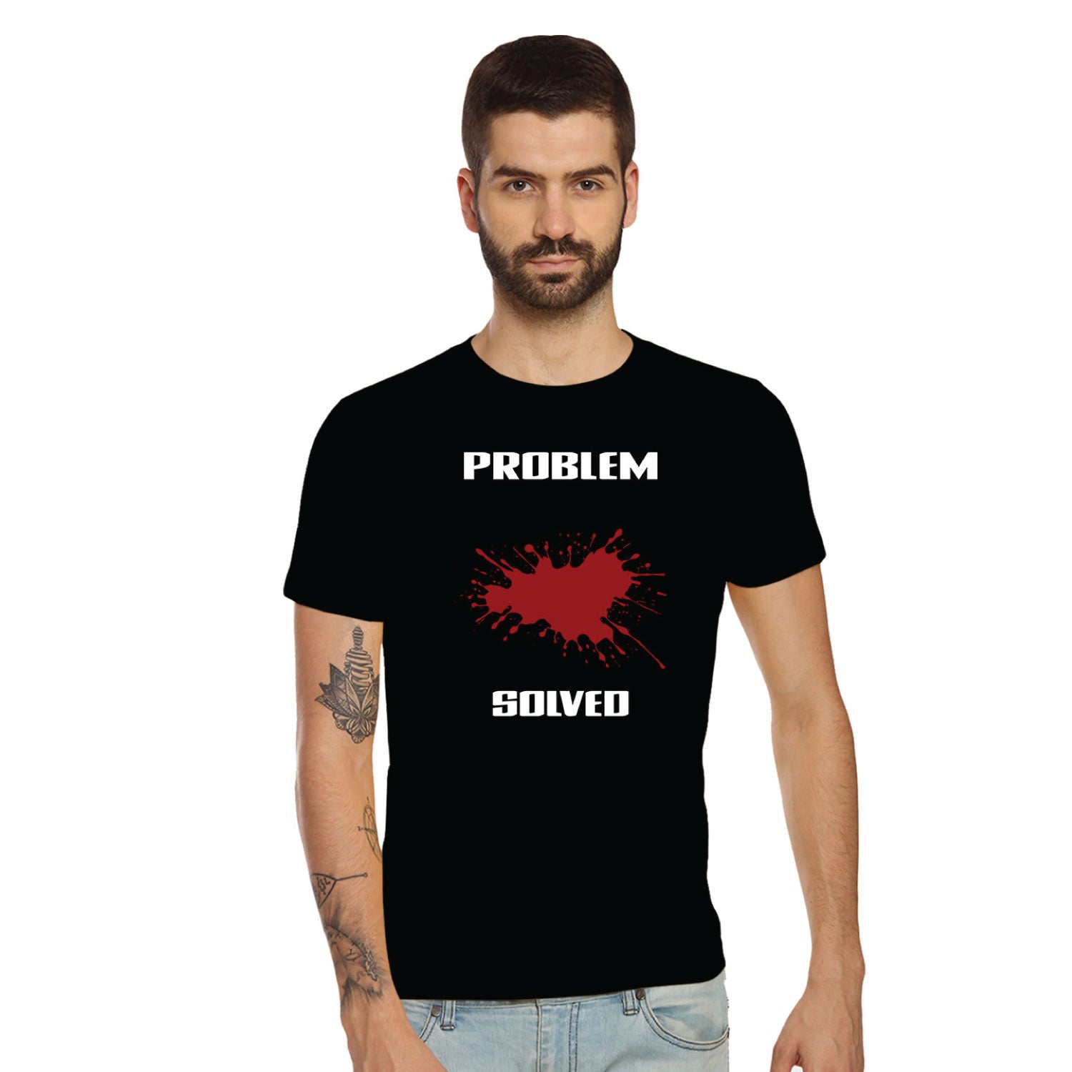 Problem Solved – Tantra Original Brand Since 1997 – Unisex Cotton Tee – Quirky Graphic Everyday Wear - Shipping Globally!