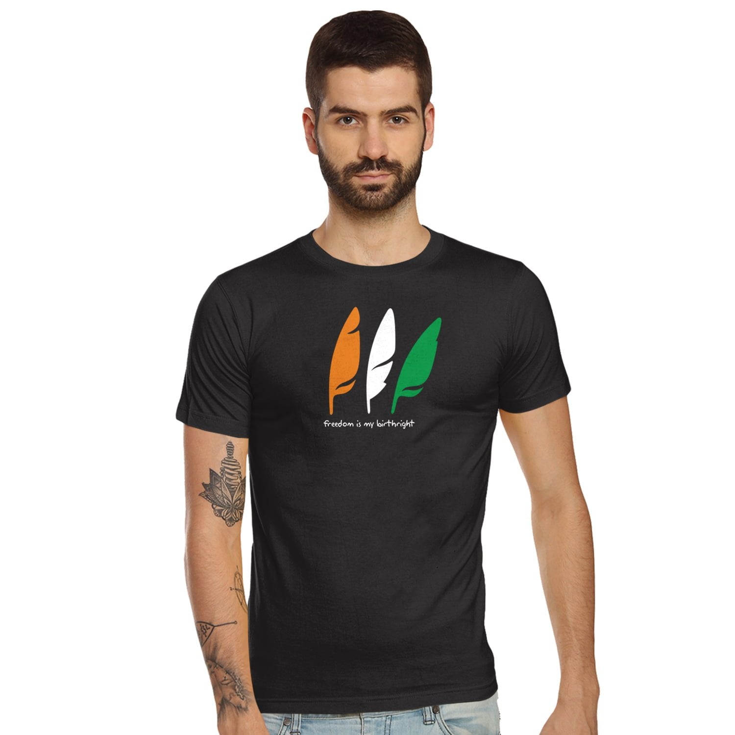Feather Freedom - Men's Printed Tee - Shipping Globally