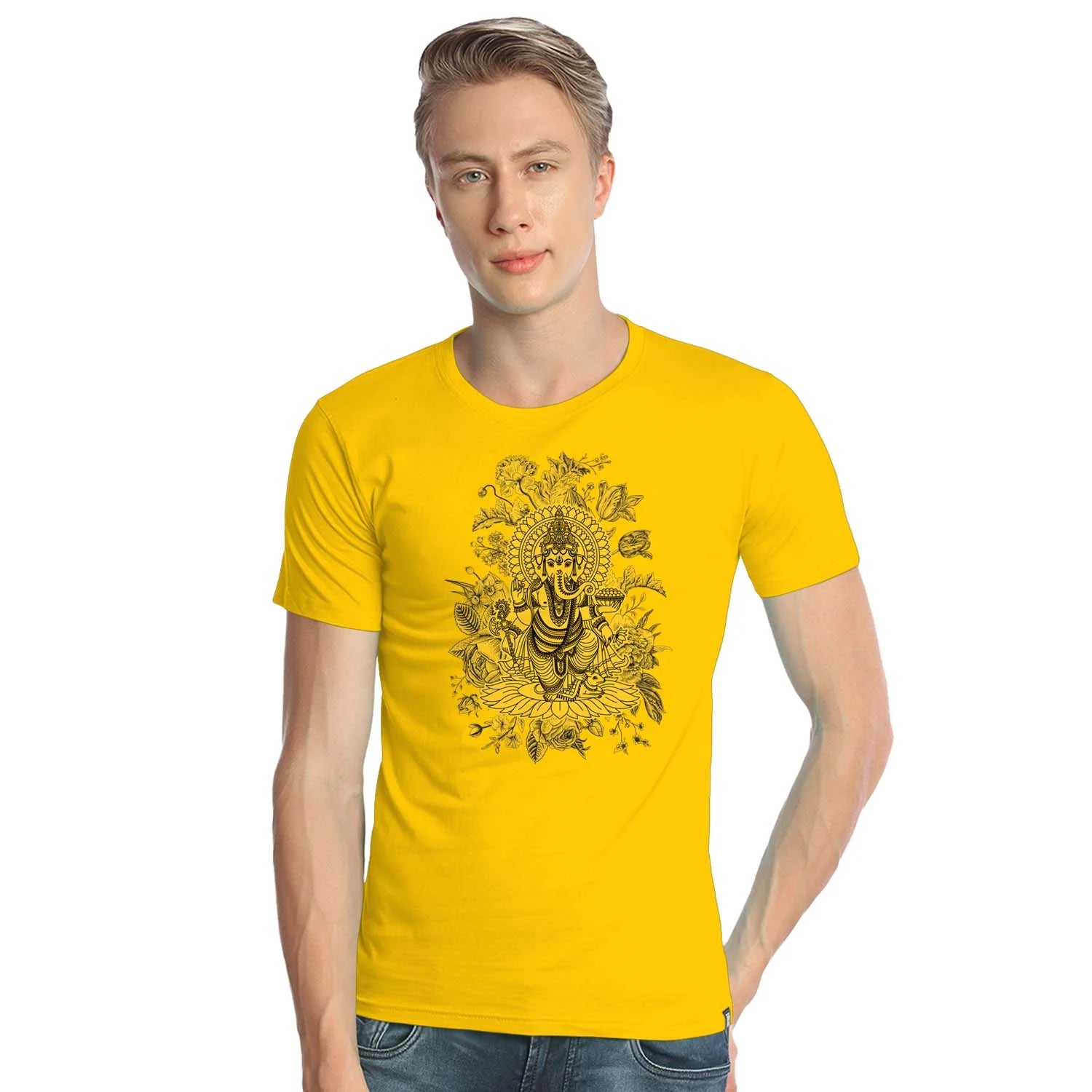 Floral Ganpati-Mens Tshirt - Shipping Globally!