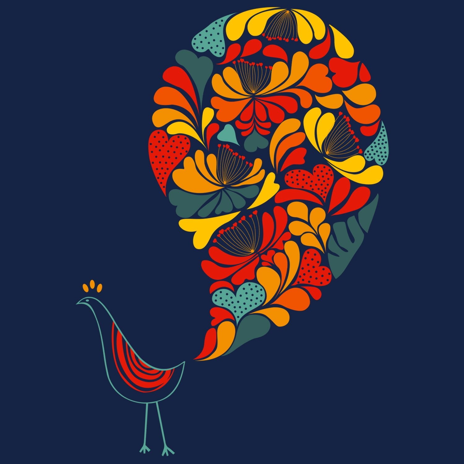 Flower Peacock - Shipping Globally!