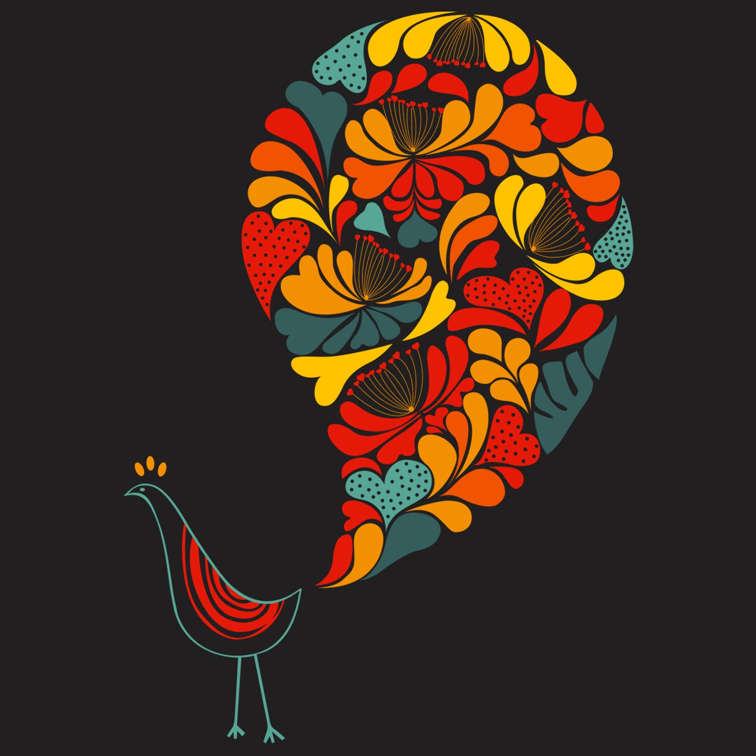 Flower Peacock Women's Tee – Tantra Original Since 1997 – Shipping Globally