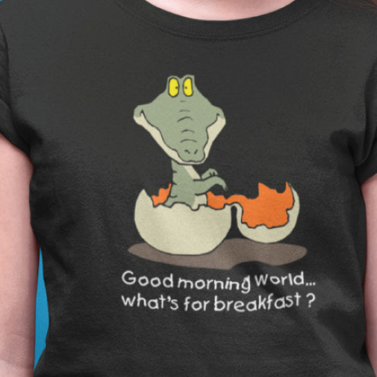 Good Morning Kids Cotton T-Shirt Regular Fit Casual Wear Original Since 1997 Shipping Globally