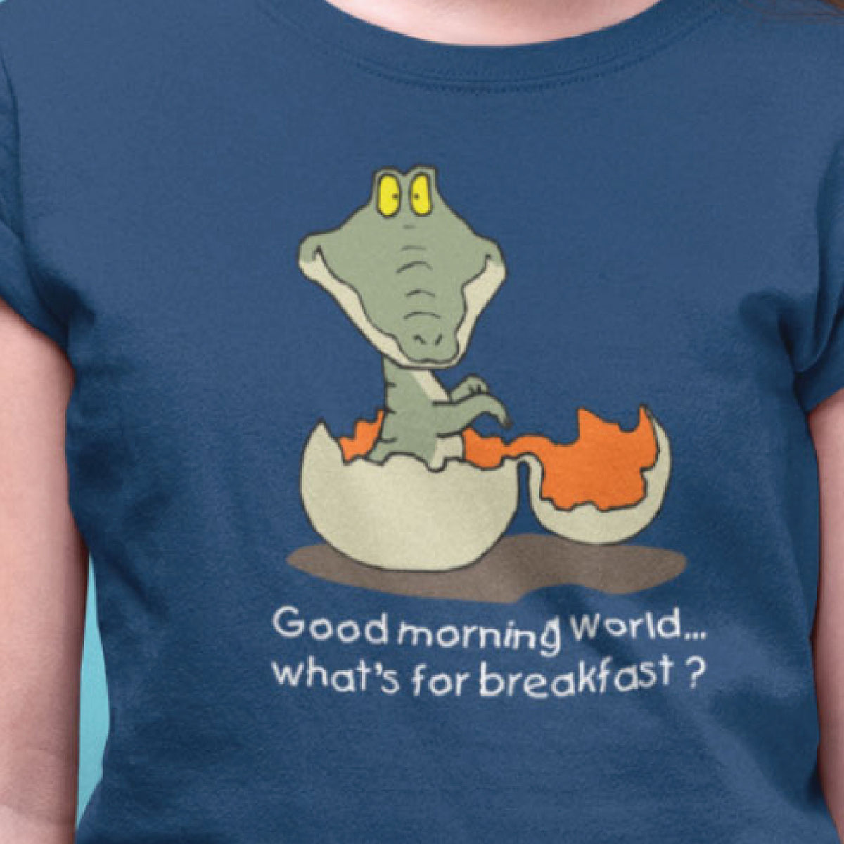 Good Morning Kids Cotton T-Shirt Regular Fit Casual Wear Original Since 1997 Shipping Globally