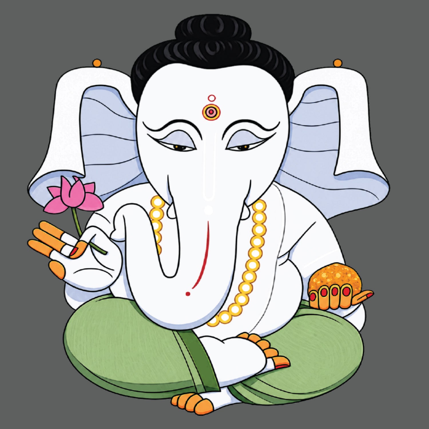 Ganesha Modak 100% Cotton Unisex T-Shirt Everyday Casual Wear Original Since 1997 Shipping Globally