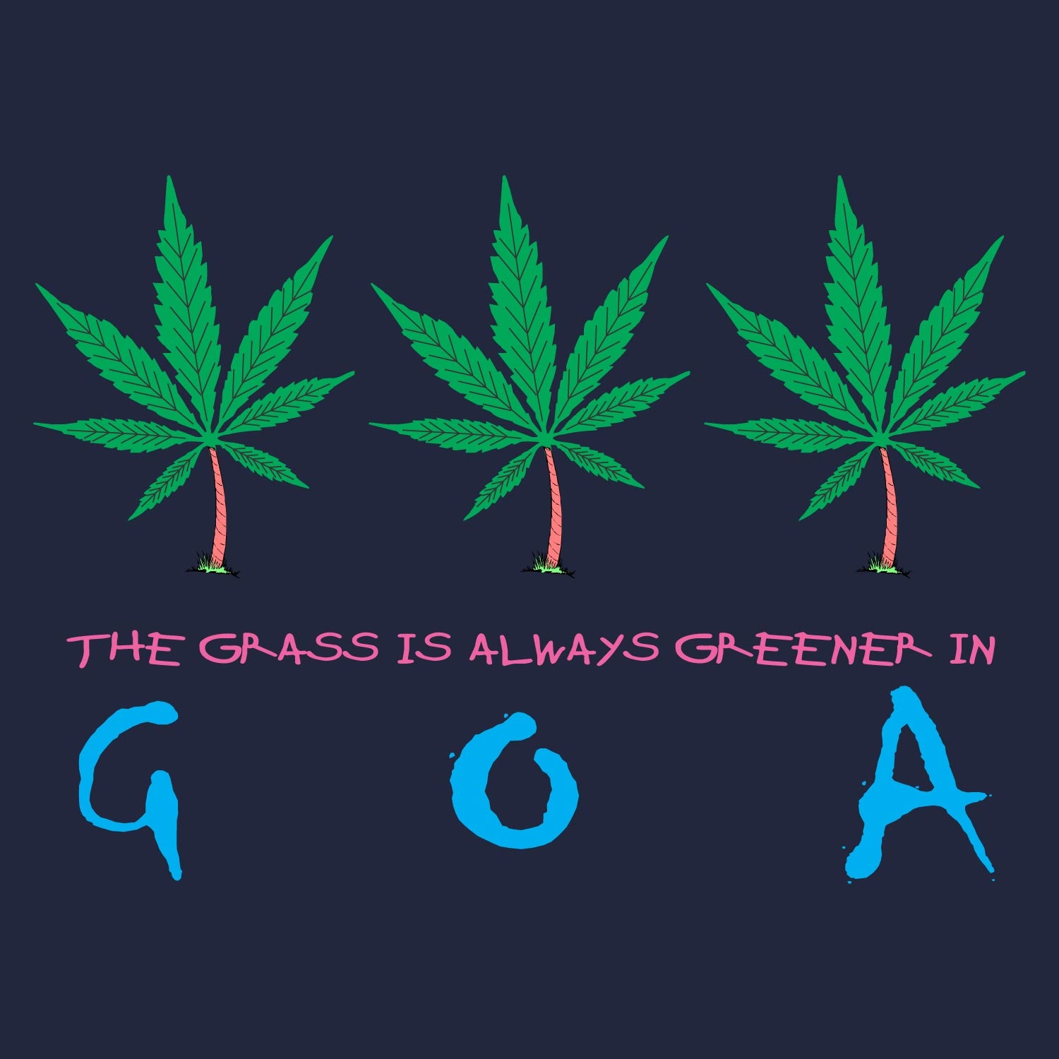 Goa Grass T-Shirt – Tantra Original Brand Since 1997 – Unisex Graphic Cotton Tee – Chill & Laid-Back Casual Wear - Shipping Globally!