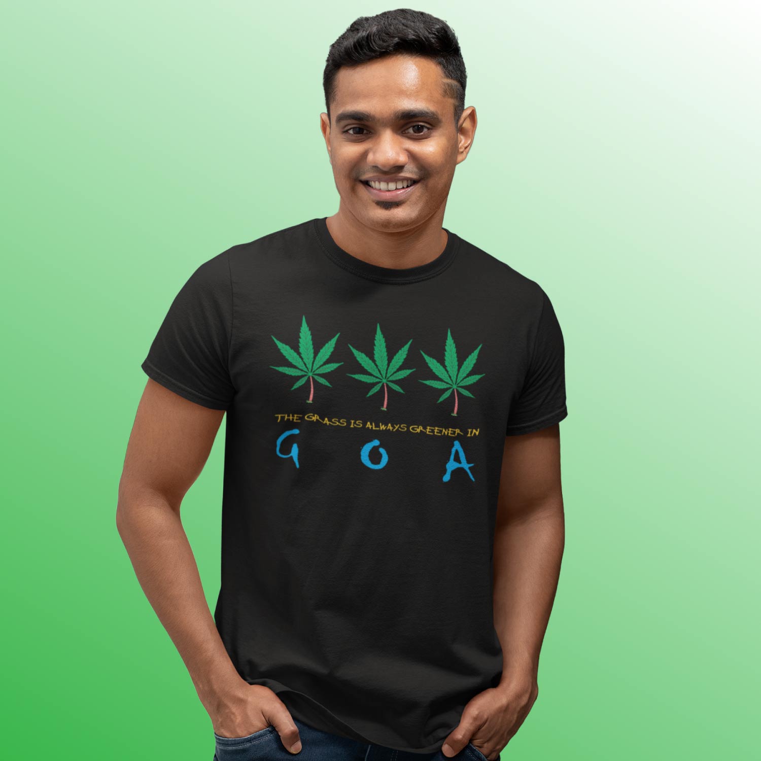 Goa Grass T-Shirt – Tantra Original Brand Since 1997 – Unisex Graphic Cotton Tee – Chill & Laid-Back Casual Wear - Shipping Globally!
