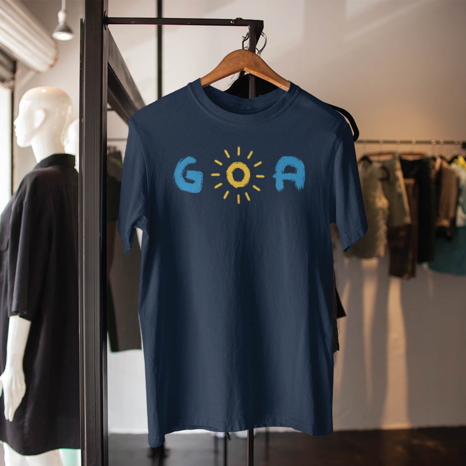 Goa Sun T-Shirt – Tantra Original Brand Since 1997 – Unisex Graphic Cotton Tee – Beach & Tropical Vibes Casual Wear - Shipping Globally!