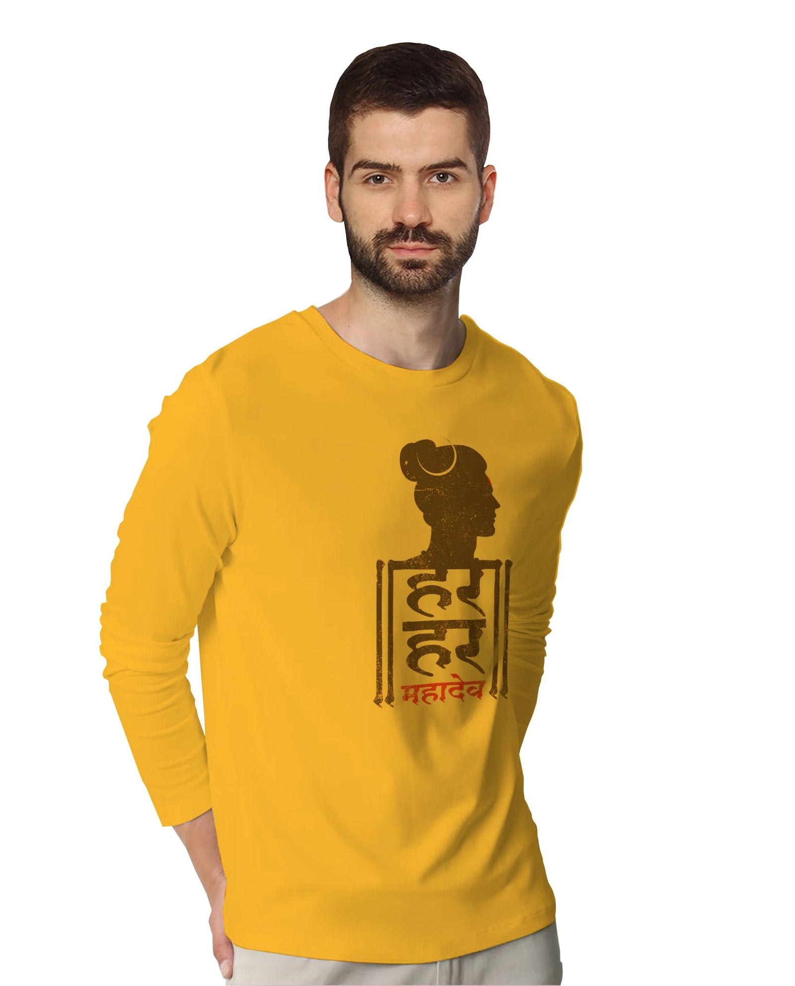 Har Har Mahadev (Full Sleeves) - Mens Tshirts - Shipping Globally!