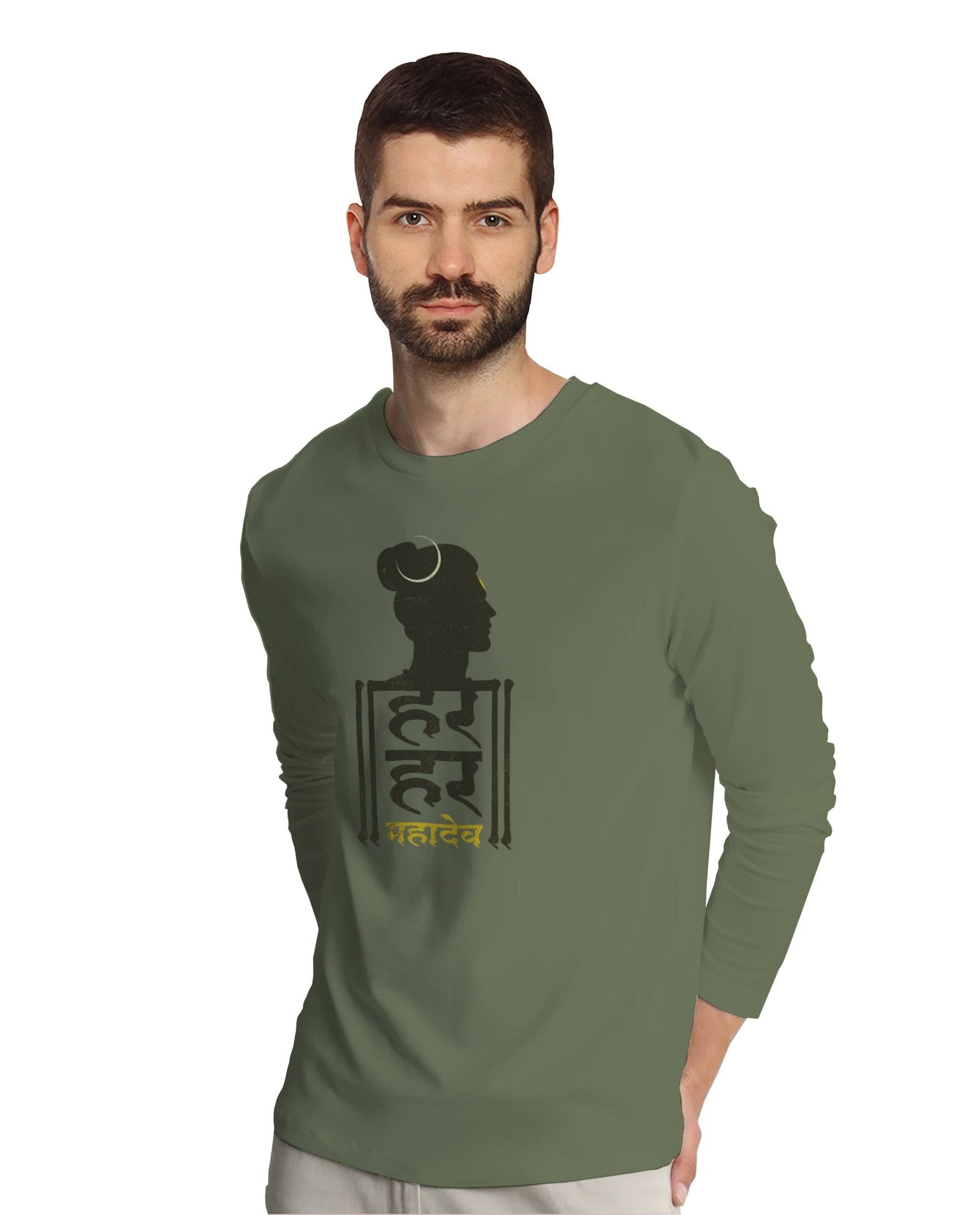 Har Har Mahadev (Full Sleeves) - Mens Tshirts - Shipping Globally!