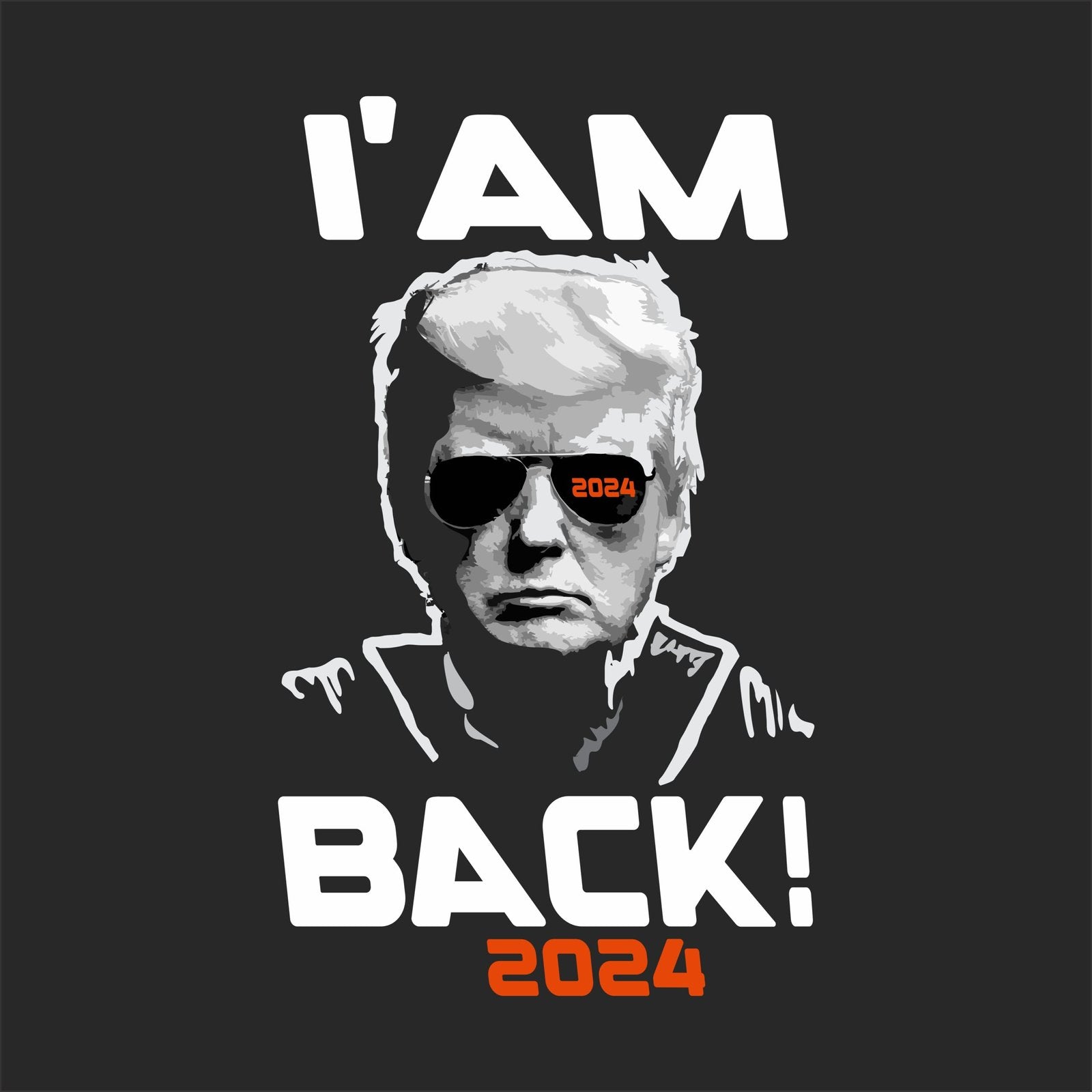 I am Back - Trump Men's Round Neck Printed T-Shirt - Shipping Globally!