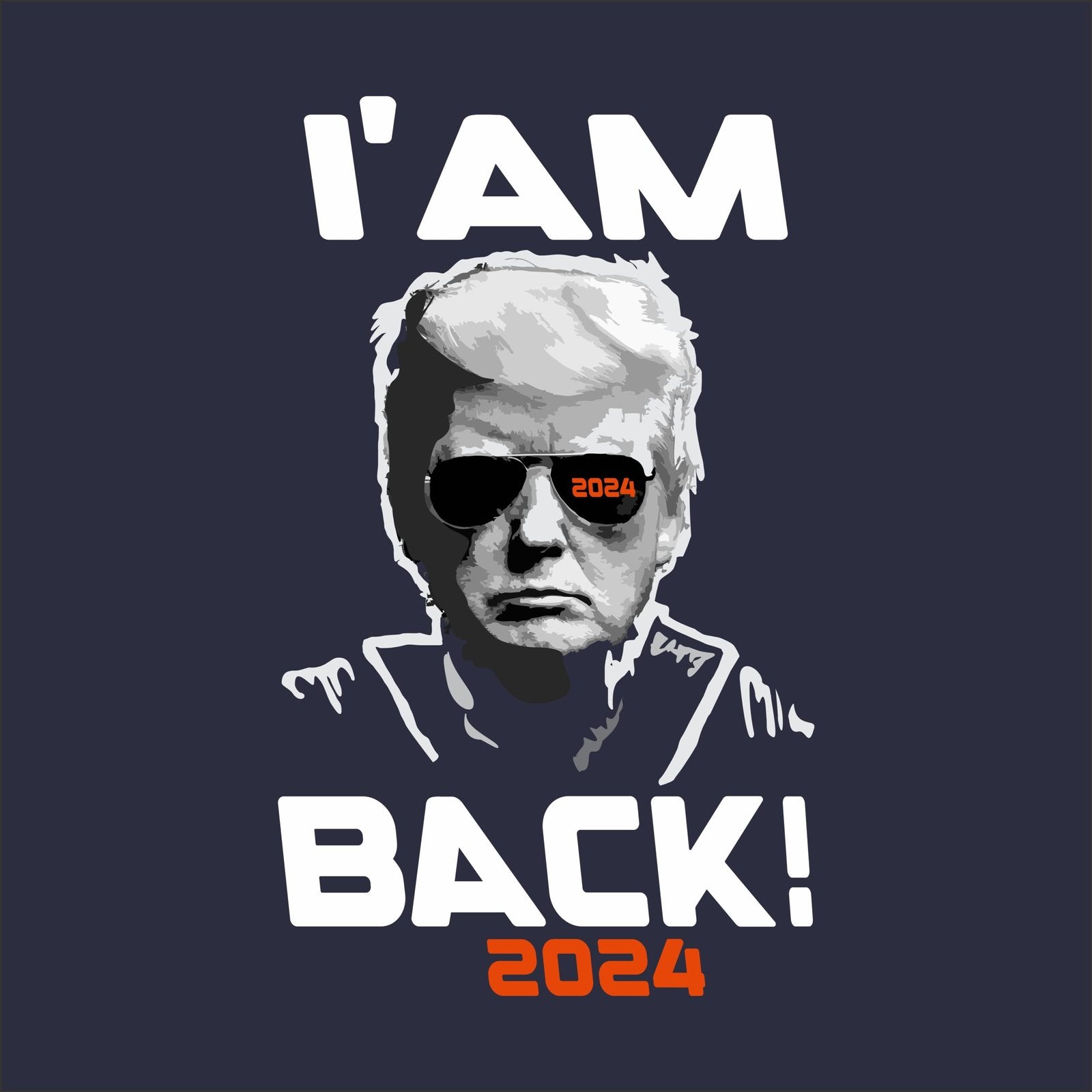 I am Back - Trump Men's Round Neck Printed T-Shirt - Shipping Globally!