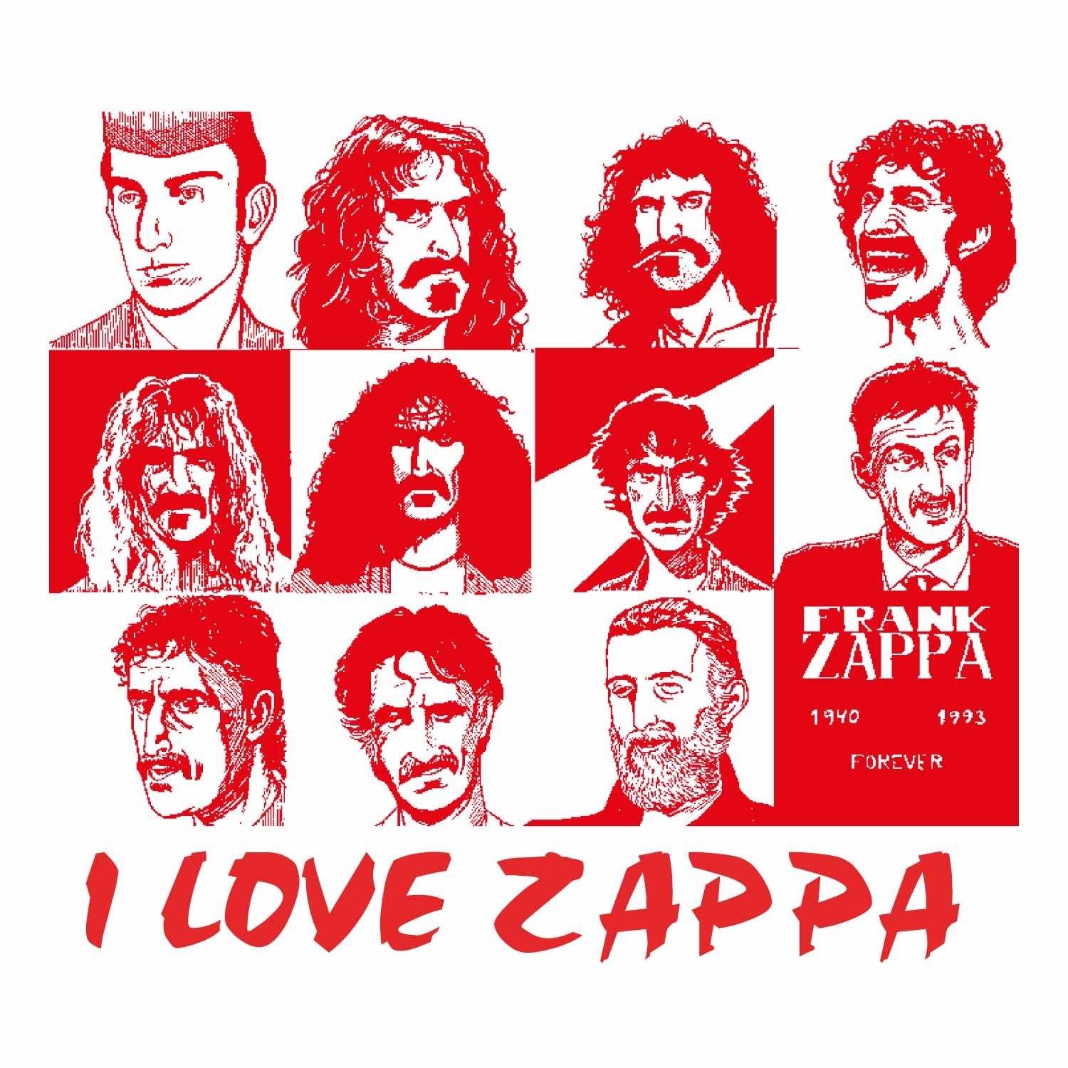 Tantra I Love Zappa 100% Cotton Round Neck Printed Tshirt - Shipping Globally!