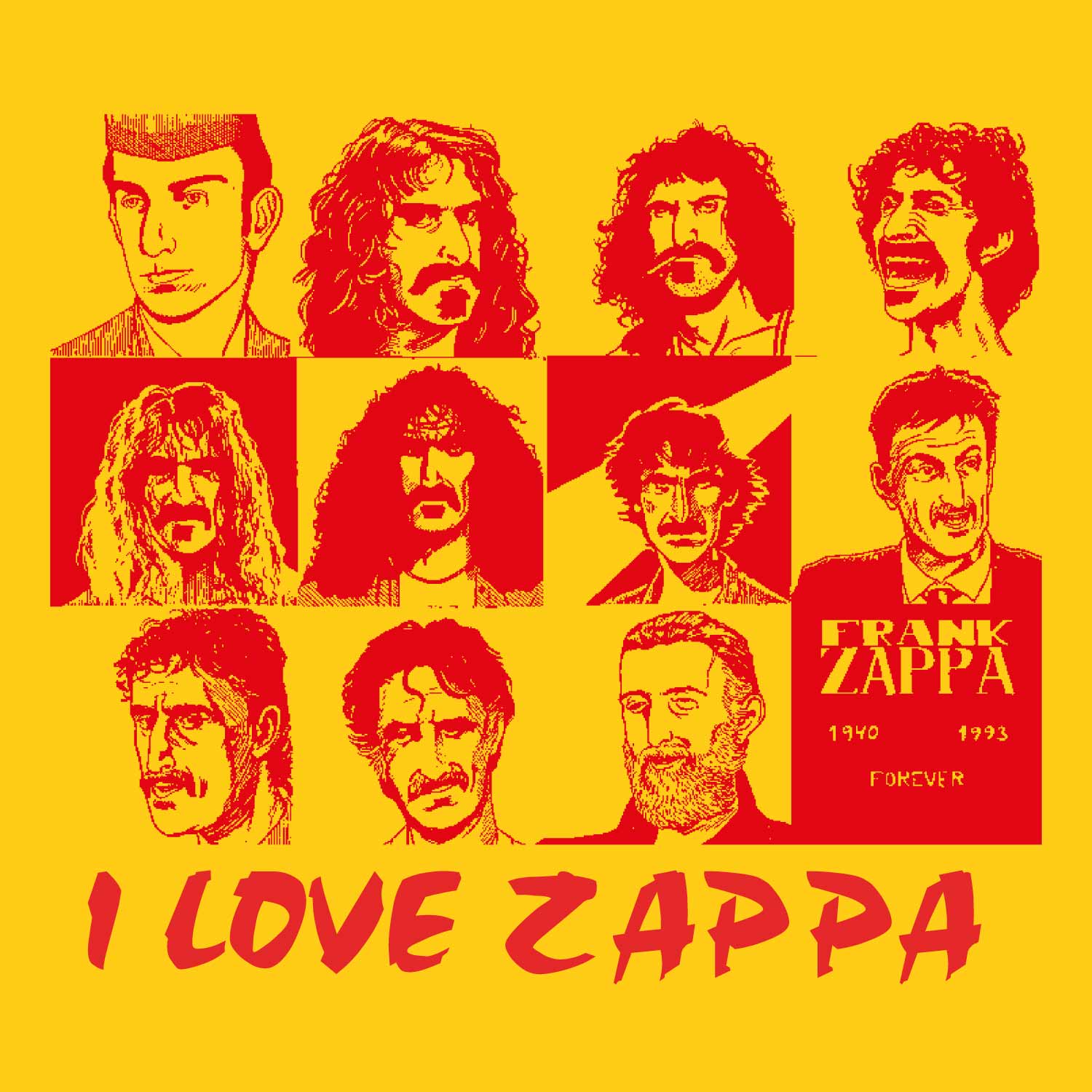 Tantra I Love Zappa 100% Cotton Round Neck Printed Tshirt - Shipping Globally!