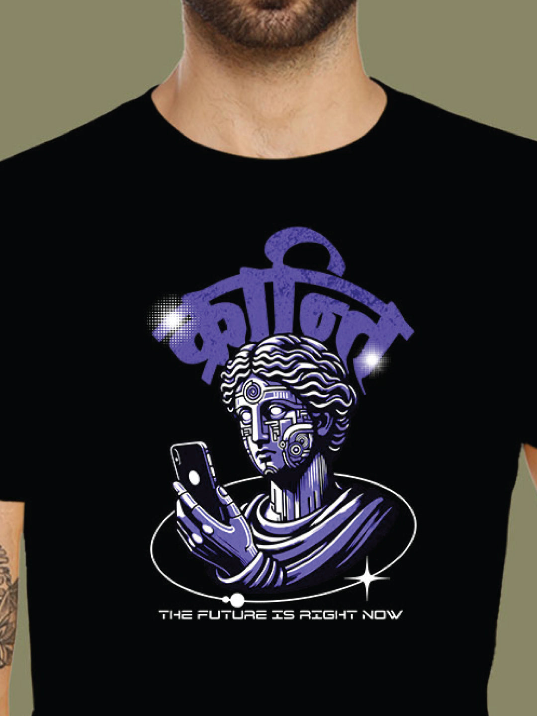 Kranti – Tantra Original Brand Since 1997 – Unisex Cotton Tee Revolutionary Hindi Graphic Everyday Wear - Shipping Globally!