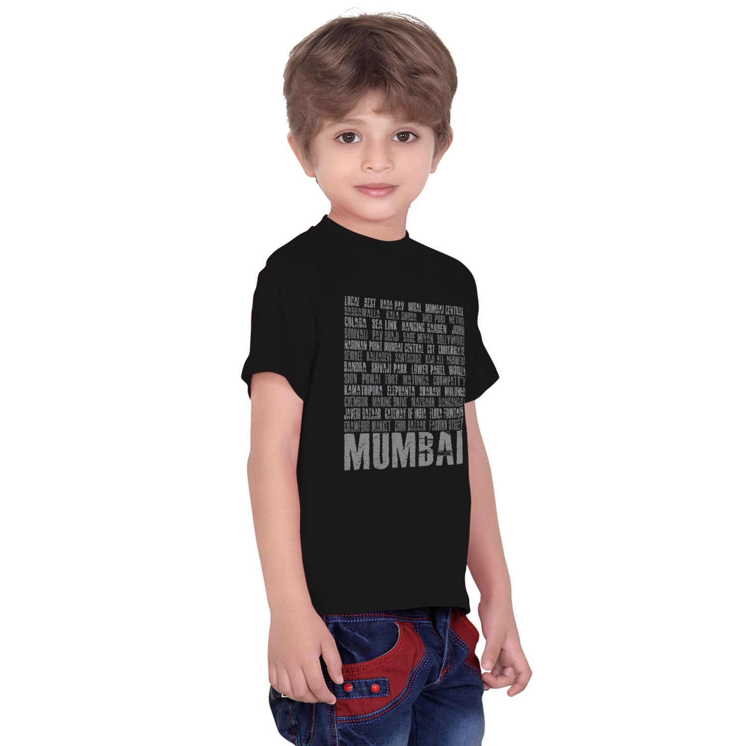 Mumbai Typo - Kids T-shirts - Shipping Globally