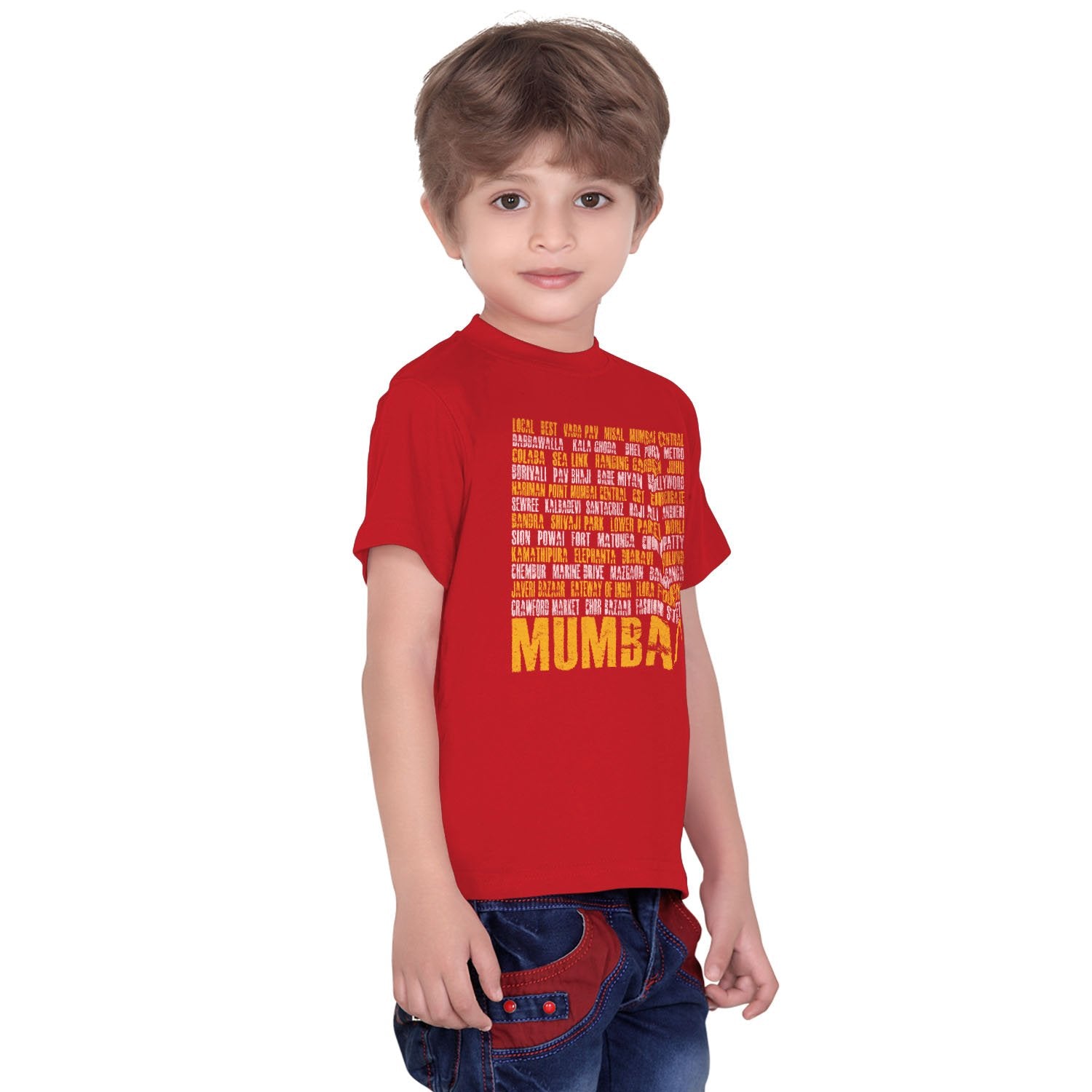 Mumbai Typo - Kids T-shirts - Shipping Globally