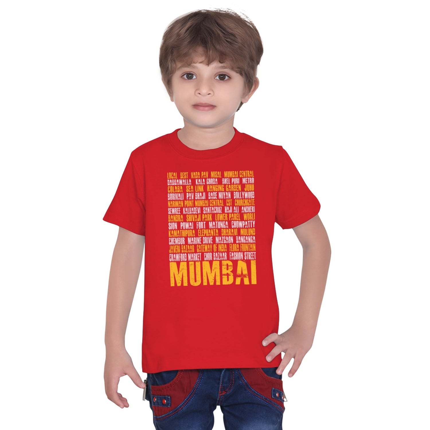 Mumbai Typo - Kids T-shirts - Shipping Globally