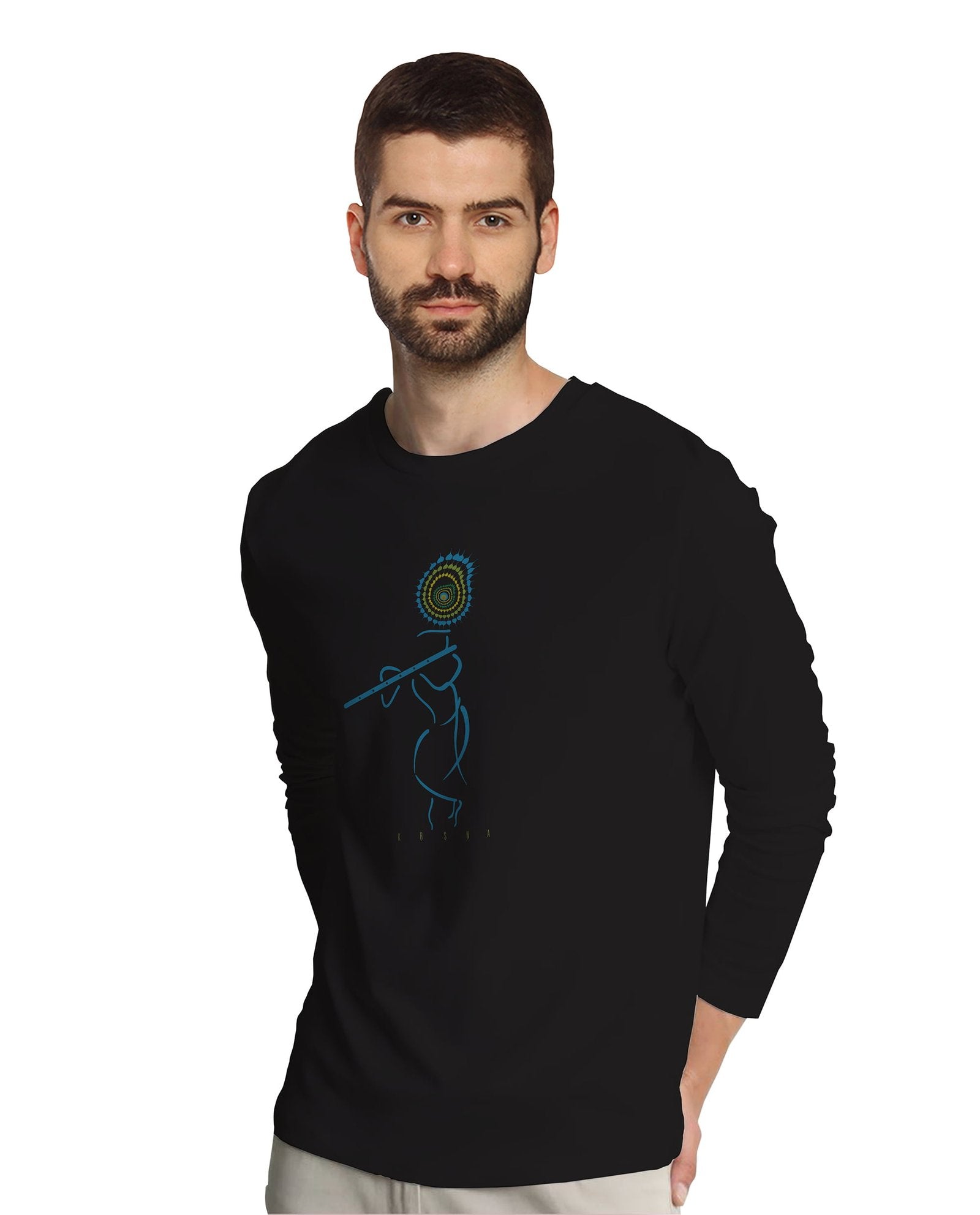 Krishna (Full Sleeves) - Mens T-shirts - Shipping Globally!