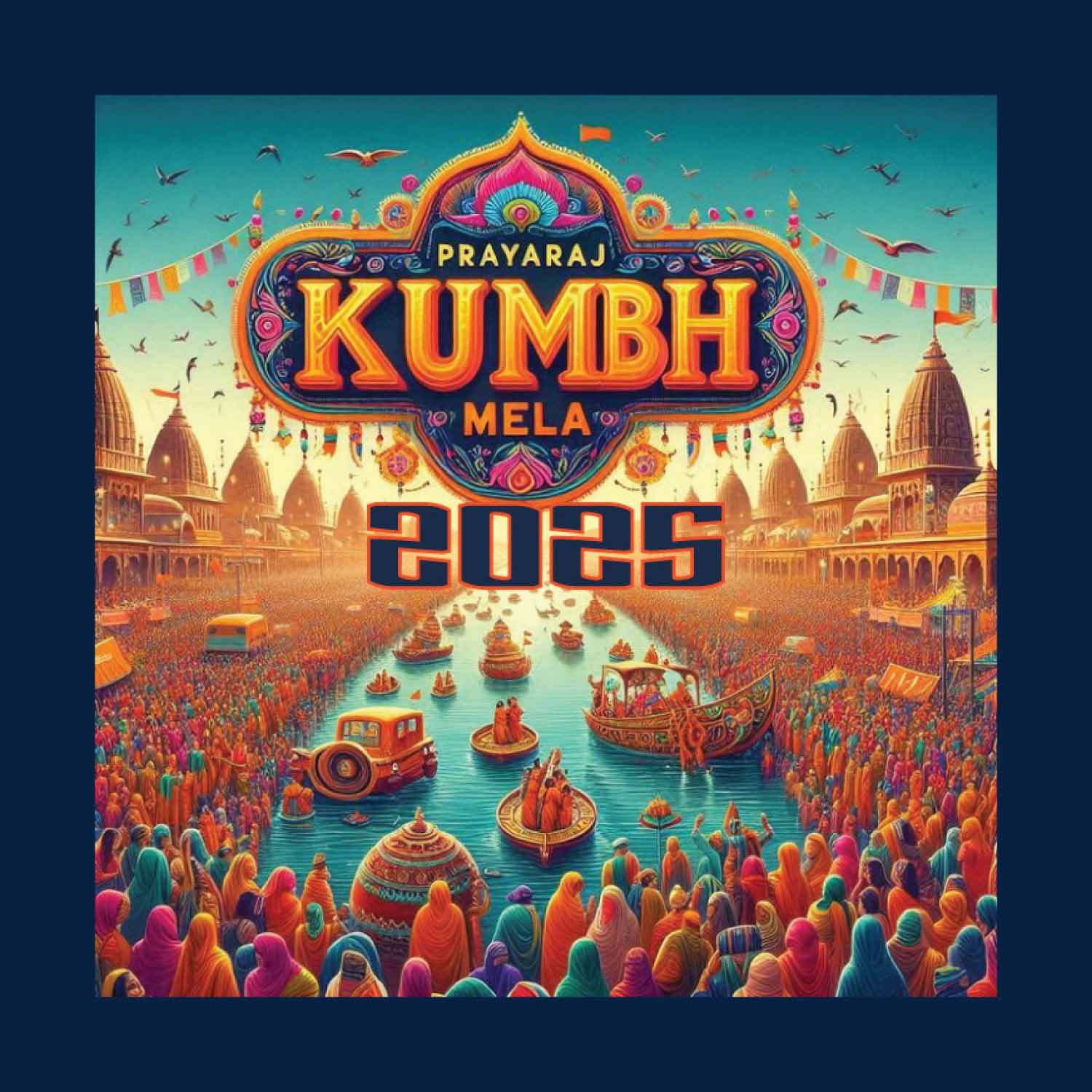 Tantra Kumbh 2 T-Shirt – Unisex Graphic Tee – Premium Cotton Casual Wear – Spiritual & Traditional Design - Shipping Globally!