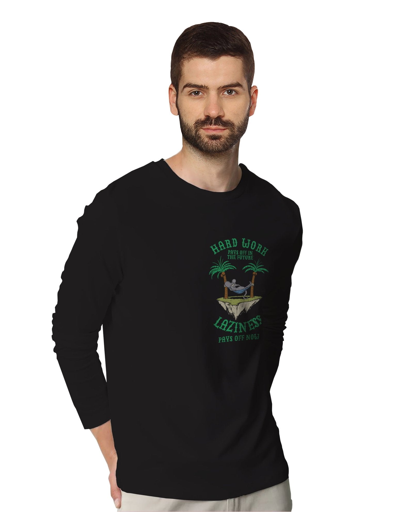Lazy 1 (Full Sleeves) - Mens T-shirts - Shipping Globally!