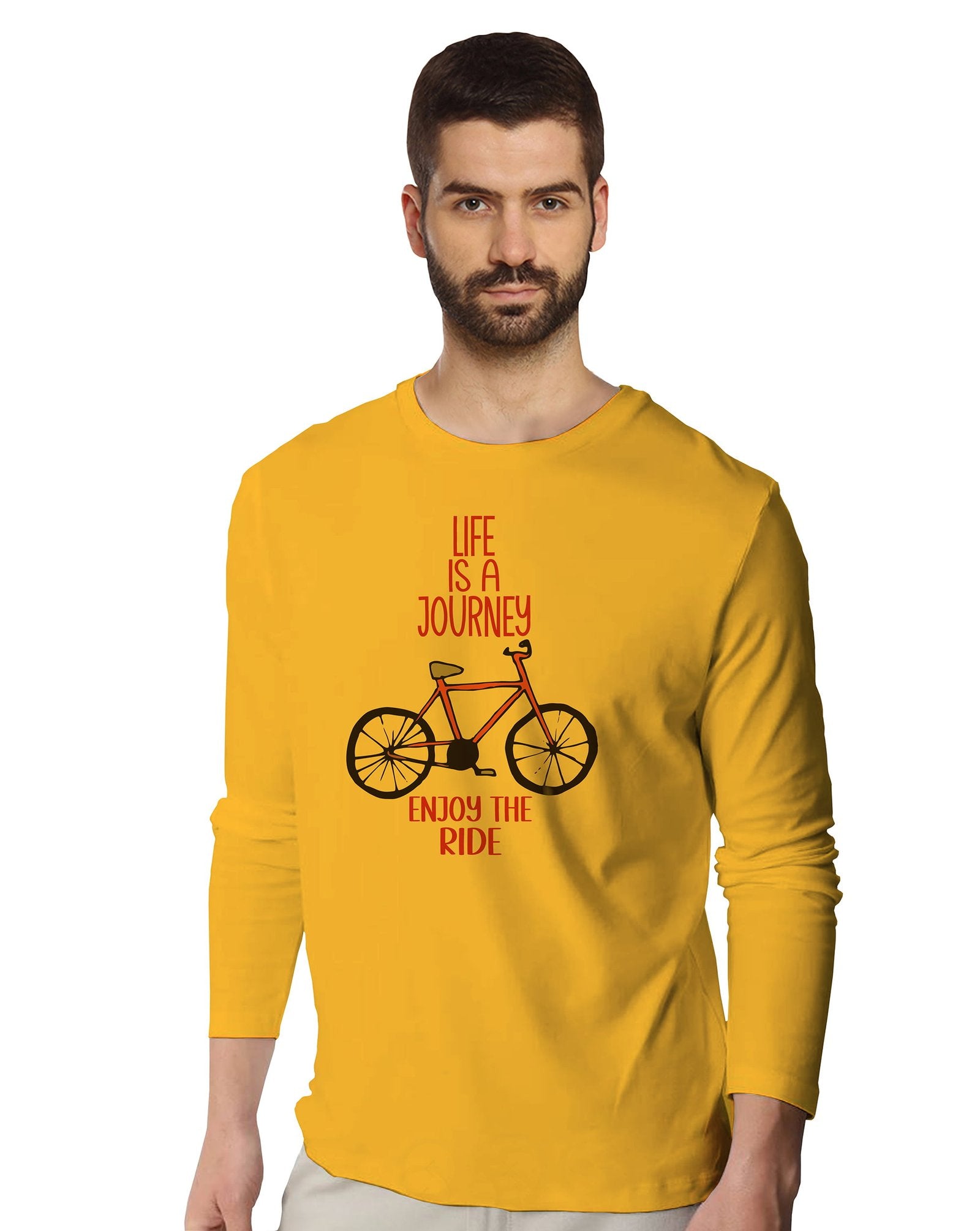 Life is Journey (Full Sleeves)  - Mens T-shirts - Shipping Globally!