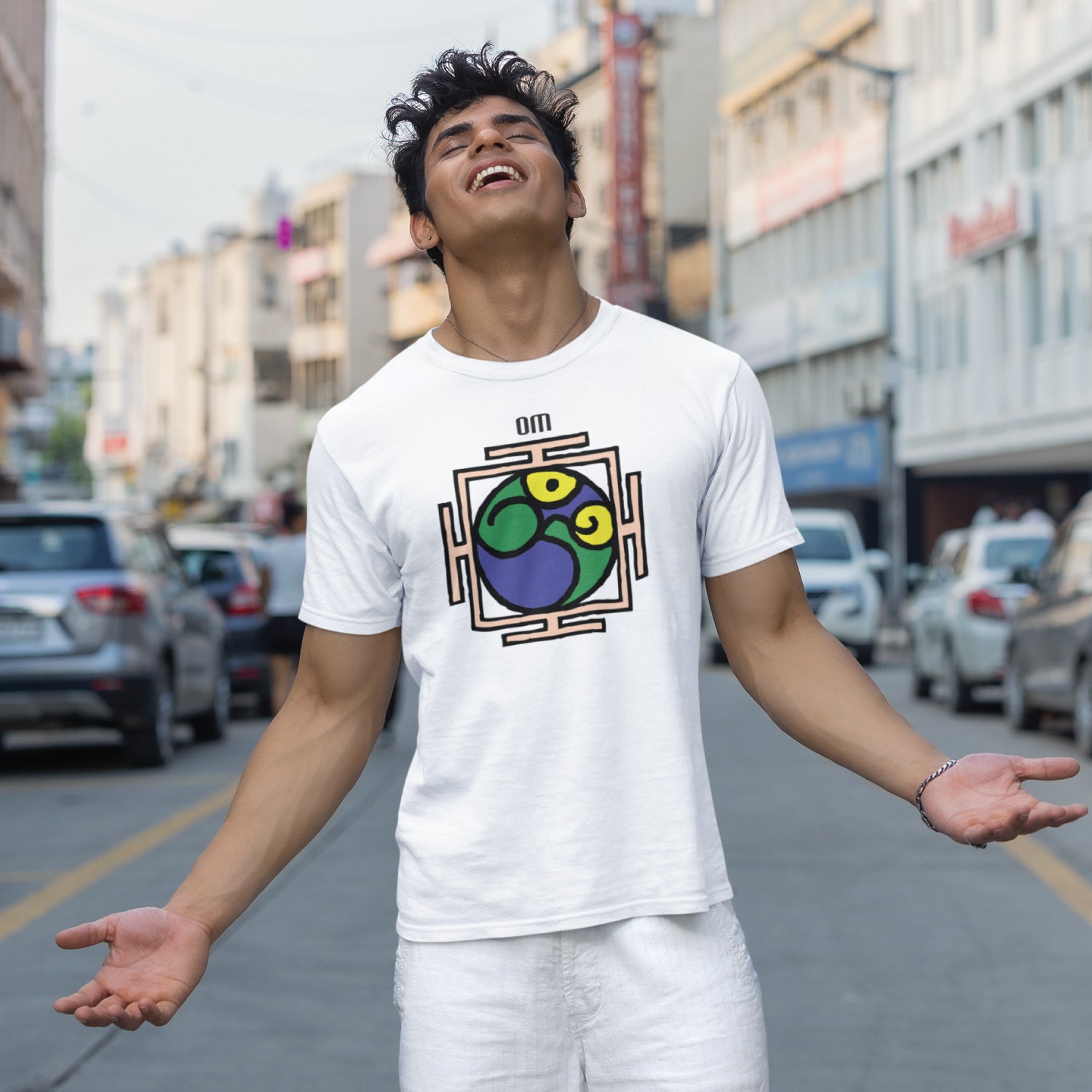 Yantra Om 100% Cotton Unisex T-Shirt Everyday Casual Wear Original Since 1997 Shipping Globally