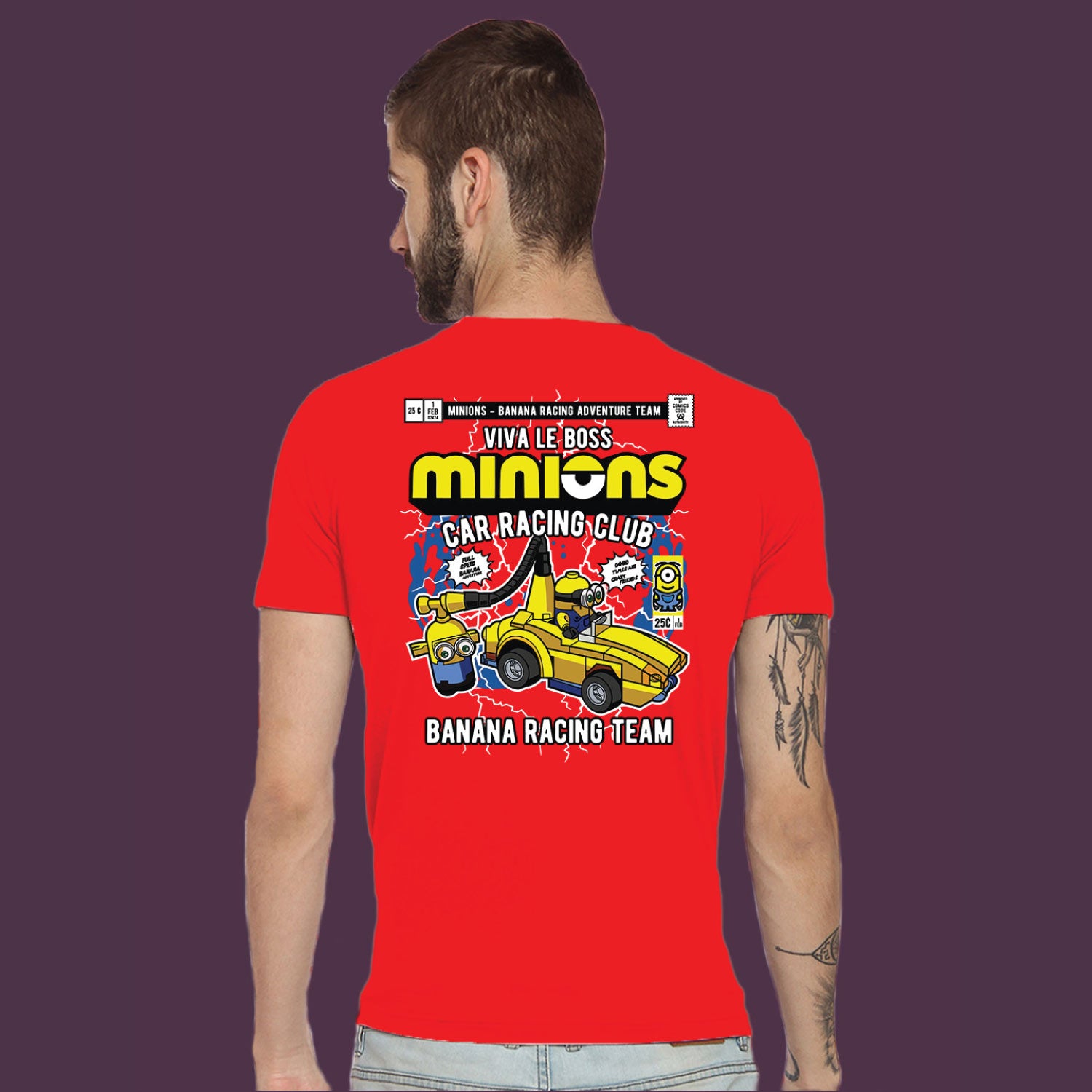 Minions Back Print – Tantra Original Brand Since 1997 – Unisex Cotton Tee – Fun Everyday Wear - Shipping Globally!