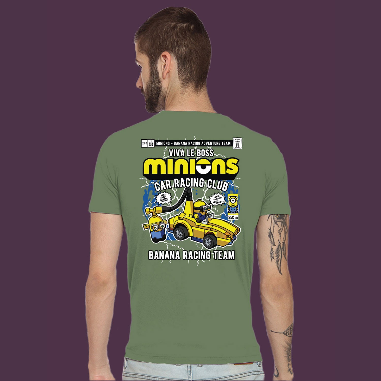 Minions Back Print – Tantra Original Brand Since 1997 – Unisex Cotton Tee – Fun Everyday Wear - Shipping Globally!